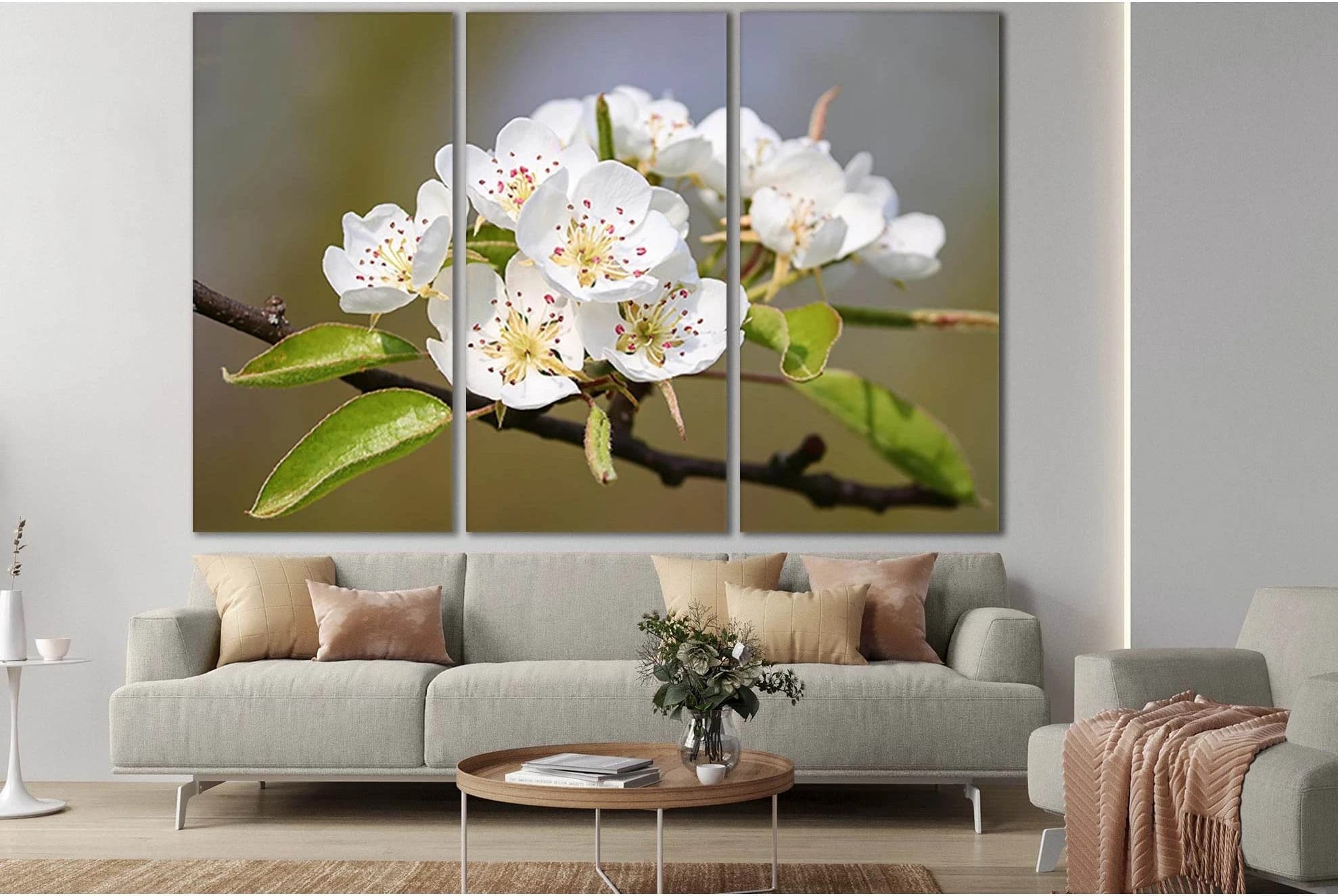 Flowering Pear №SL495 Ready to Hang Canvas Print - Zellart Canvas Prints 0new, ALL_Products, Trees Wall Art