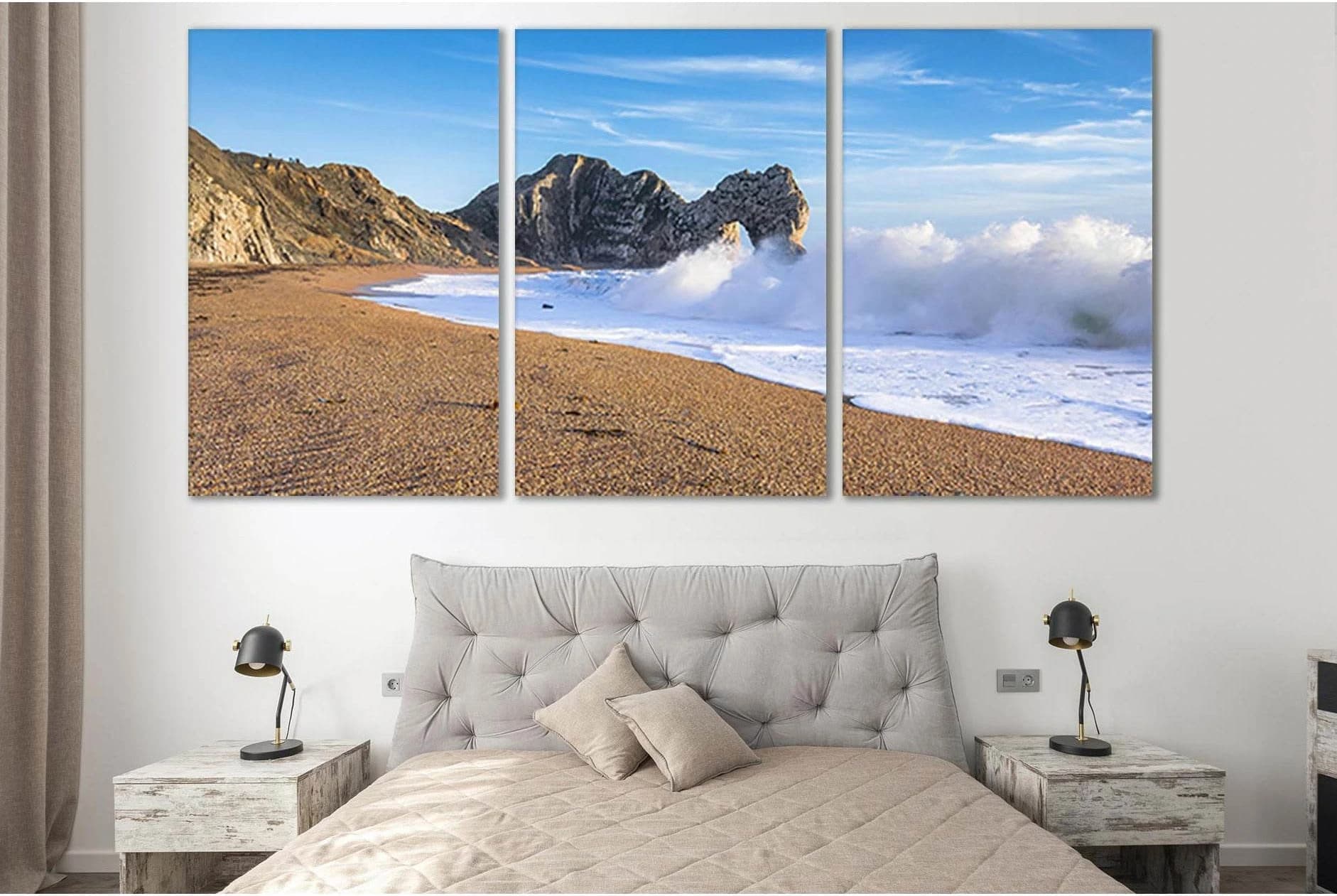 Foam Waves Beach №SL108 Ready to Hang Canvas Print - Zellart Canvas Prints 0new, ALL_Products, Beach Ocean & Waves