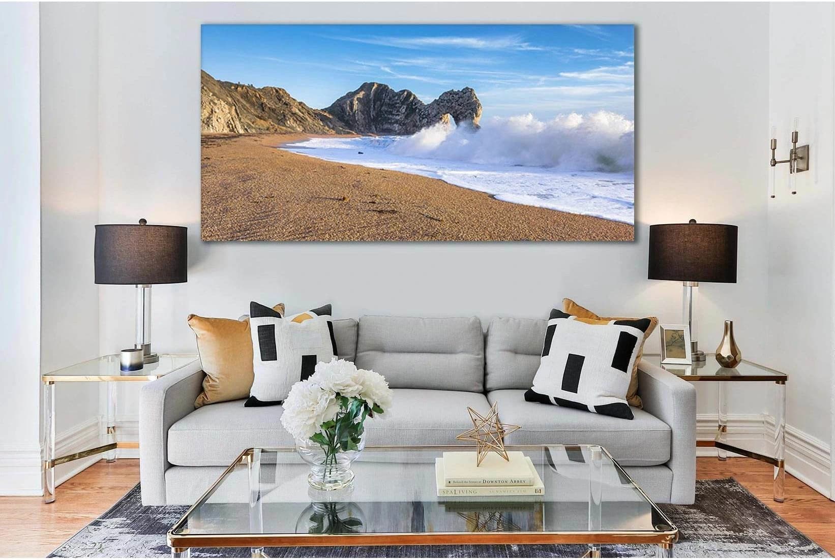 Foam Waves Beach №SL108 Ready to Hang Canvas Print - Zellart Canvas Prints 0new, ALL_Products, Beach Ocean & Waves
