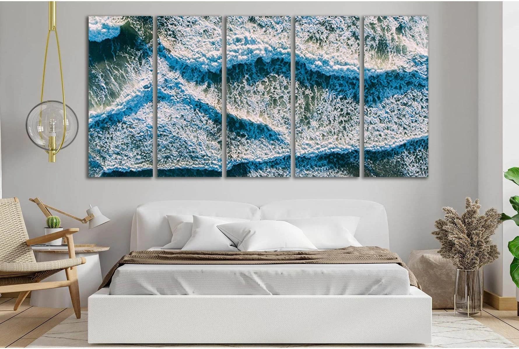 Foam Waves №SL123 Ready to Hang Canvas Print - Zellart Canvas Prints 0new, ALL_Products, Beach Ocean & Waves