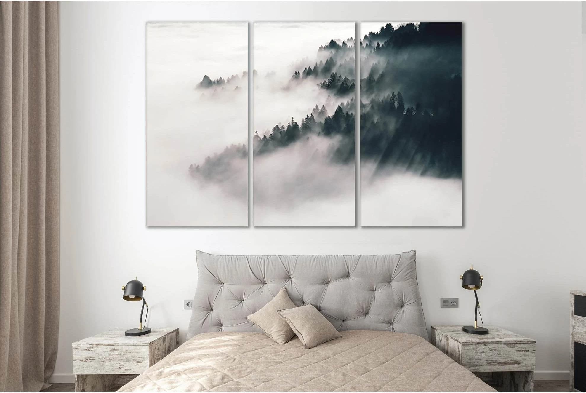 Foggy Weather №Sl29 Ready to Hang Canvas Print - Zellart Canvas Prints 0new, ALL_Products, Nature & Landscapes Canvas Print