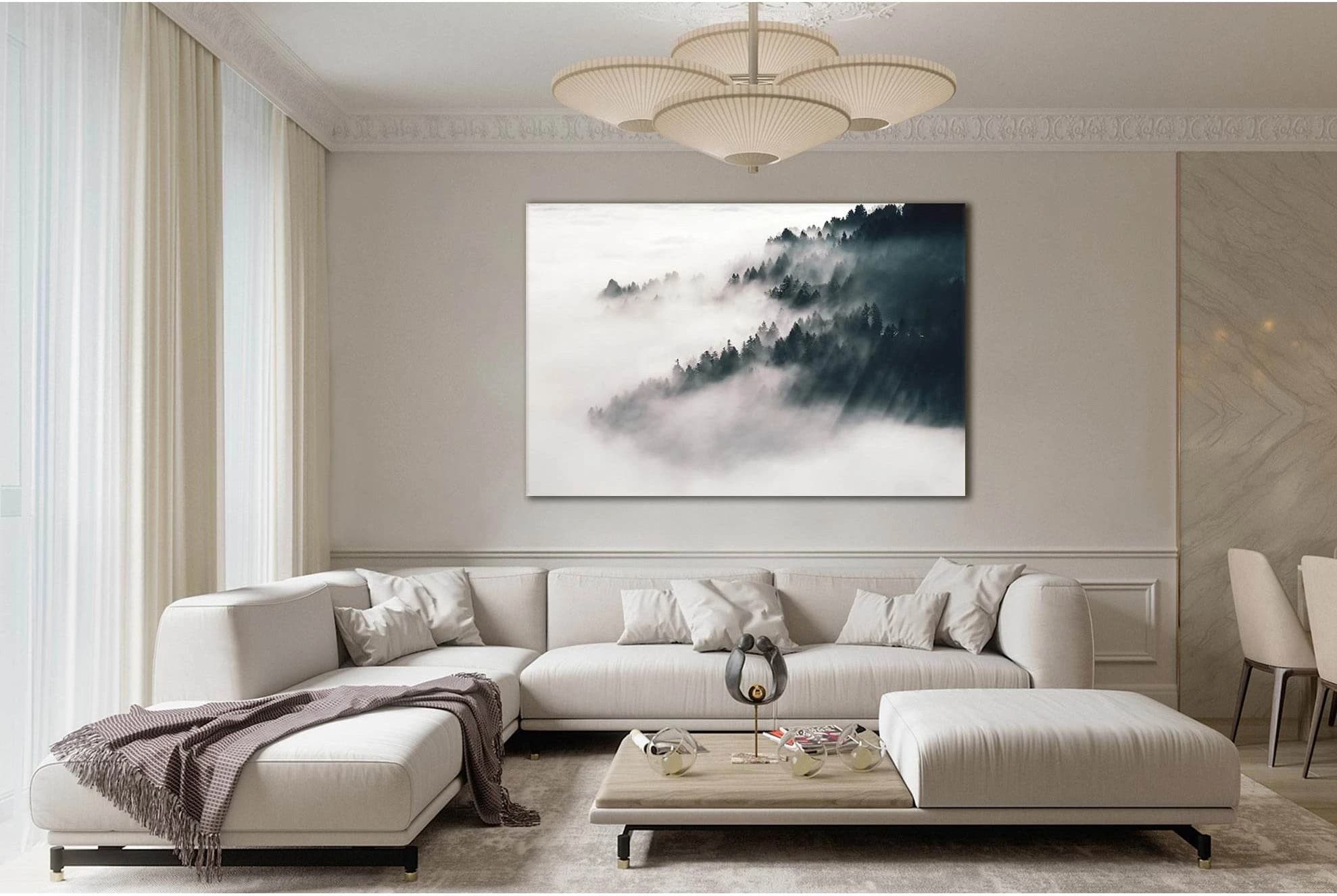 Foggy Weather №Sl29 Ready to Hang Canvas Print - Zellart Canvas Prints 0new, ALL_Products, Nature & Landscapes Canvas Print