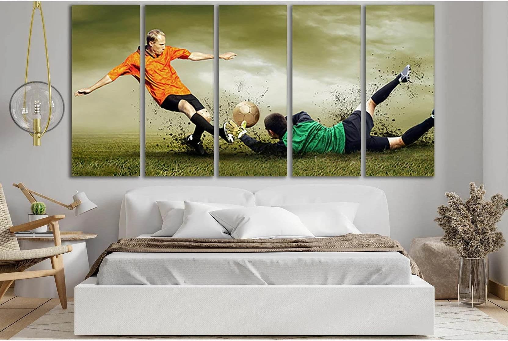 Football Colorful Moment №SL915 Ready to Hang Canvas Print - Zellart Canvas Prints 0new, ALL_Products, Sports & Motivation