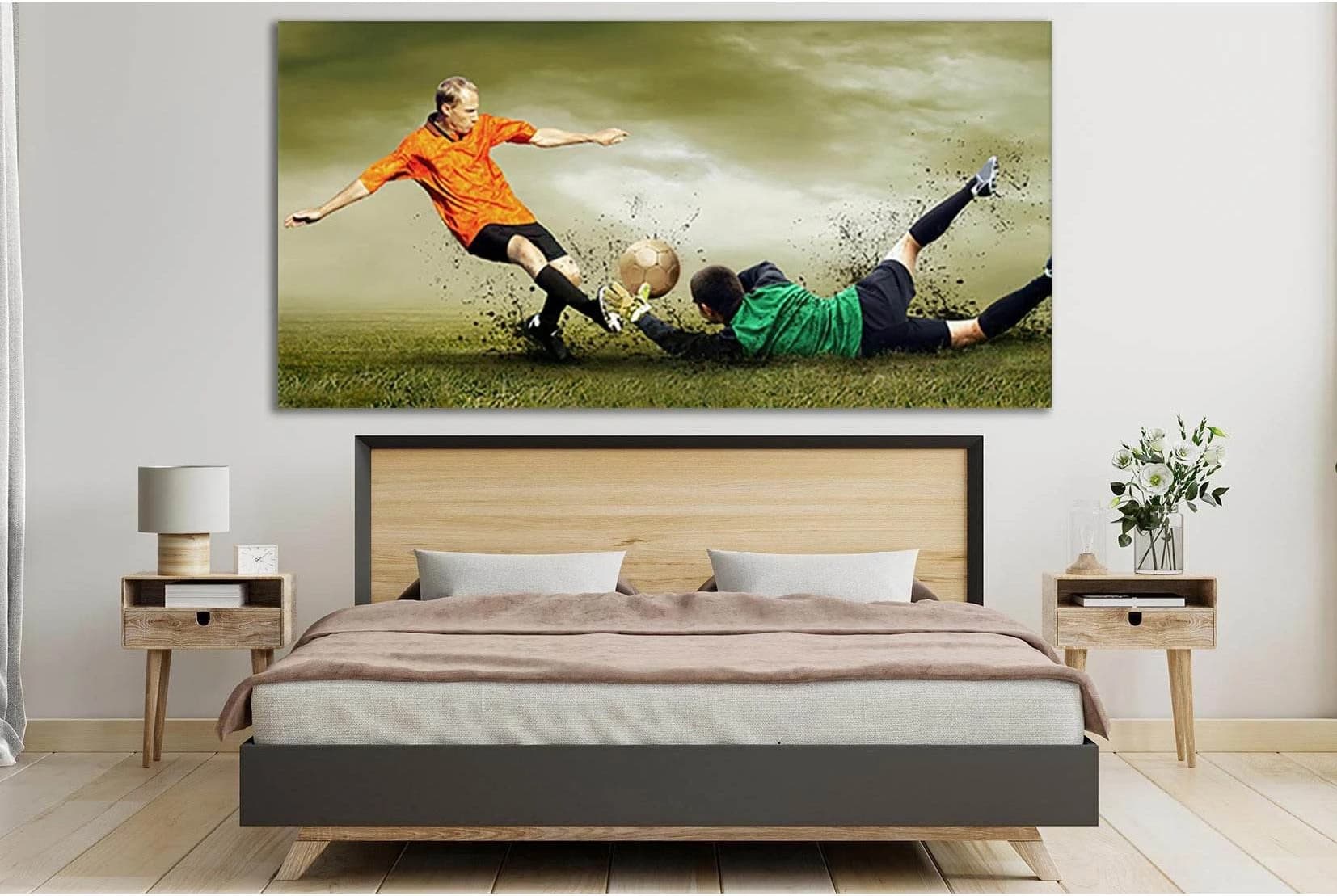 Football Colorful Moment №SL915 Ready to Hang Canvas Print - Zellart Canvas Prints 0new, ALL_Products, Sports & Motivation