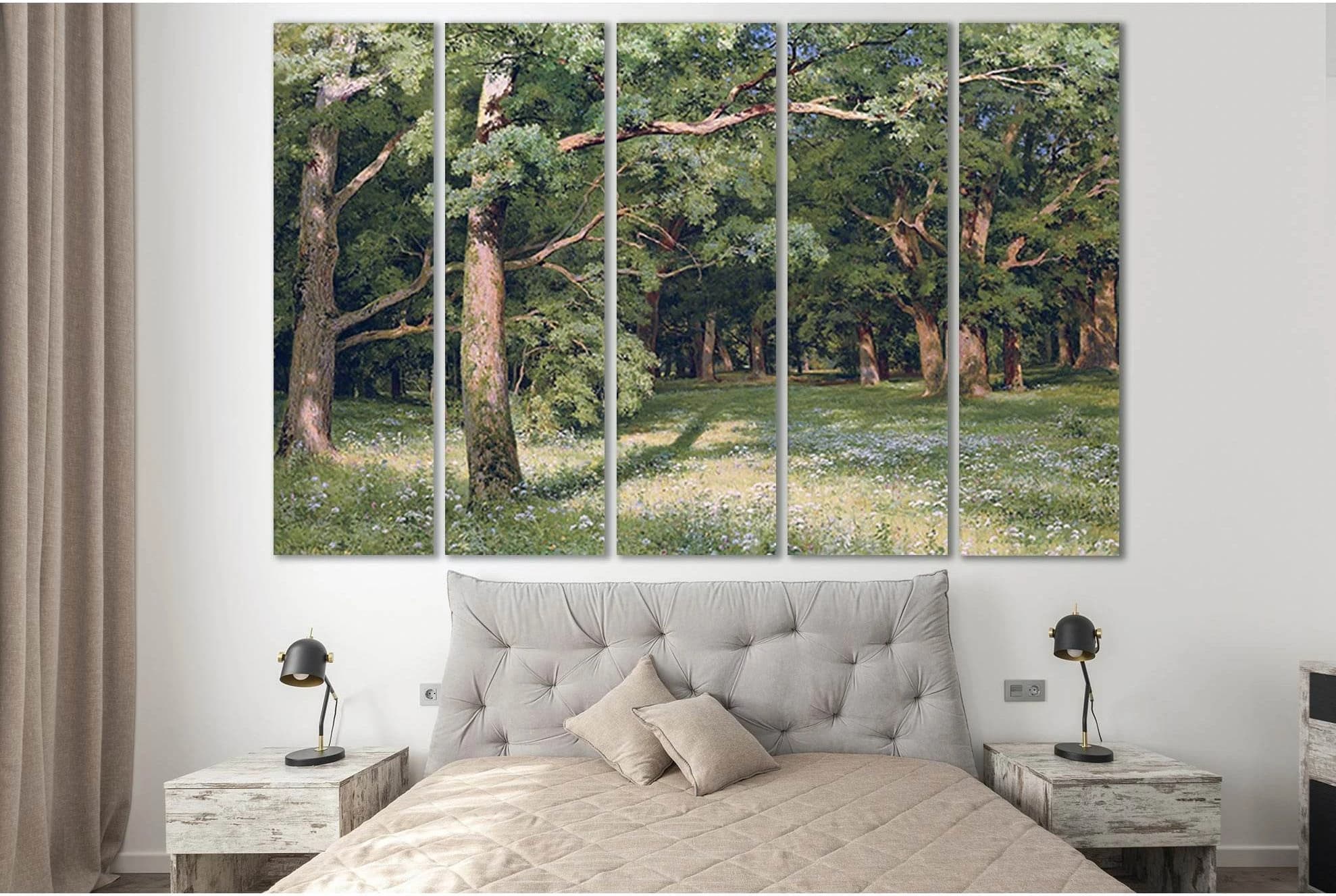 Forest Glade Ivan Shishkin Oil Painting №SL571 Ready to Hang Canvas Print - Zellart Canvas Prints 0new, ALL_Products, Oil Painting Wall Art