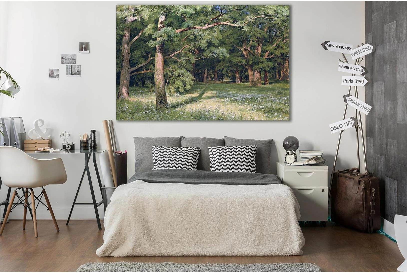 Forest Glade Ivan Shishkin Oil Painting №SL571 Ready to Hang Canvas Print - Zellart Canvas Prints 0new, ALL_Products, Oil Painting Wall Art