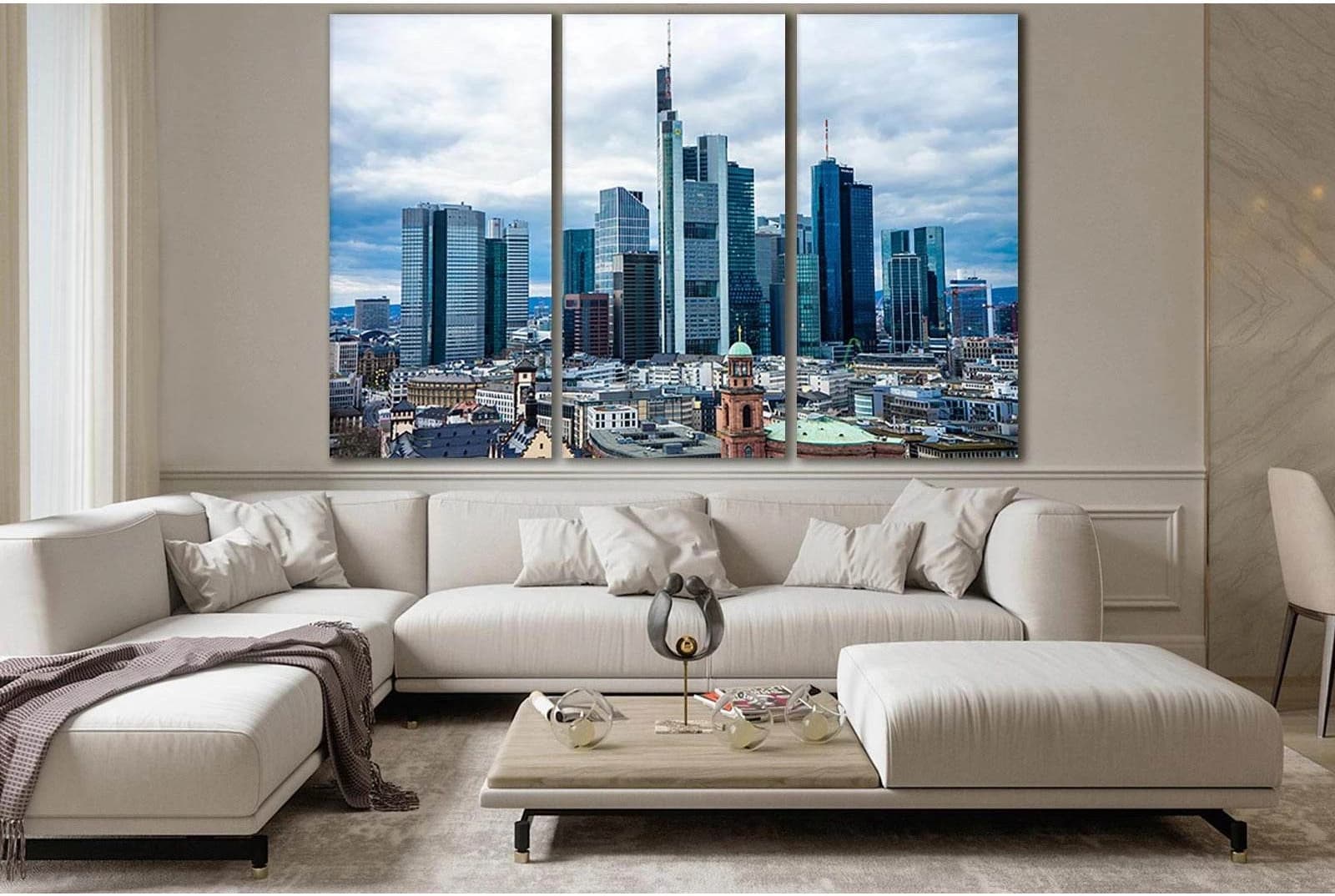 Frankfurt Germany Cityscapes №SL309 Ready to Hang Canvas Print - Zellart Canvas Prints 0new, ALL_Products, Cityscapes & Skylines