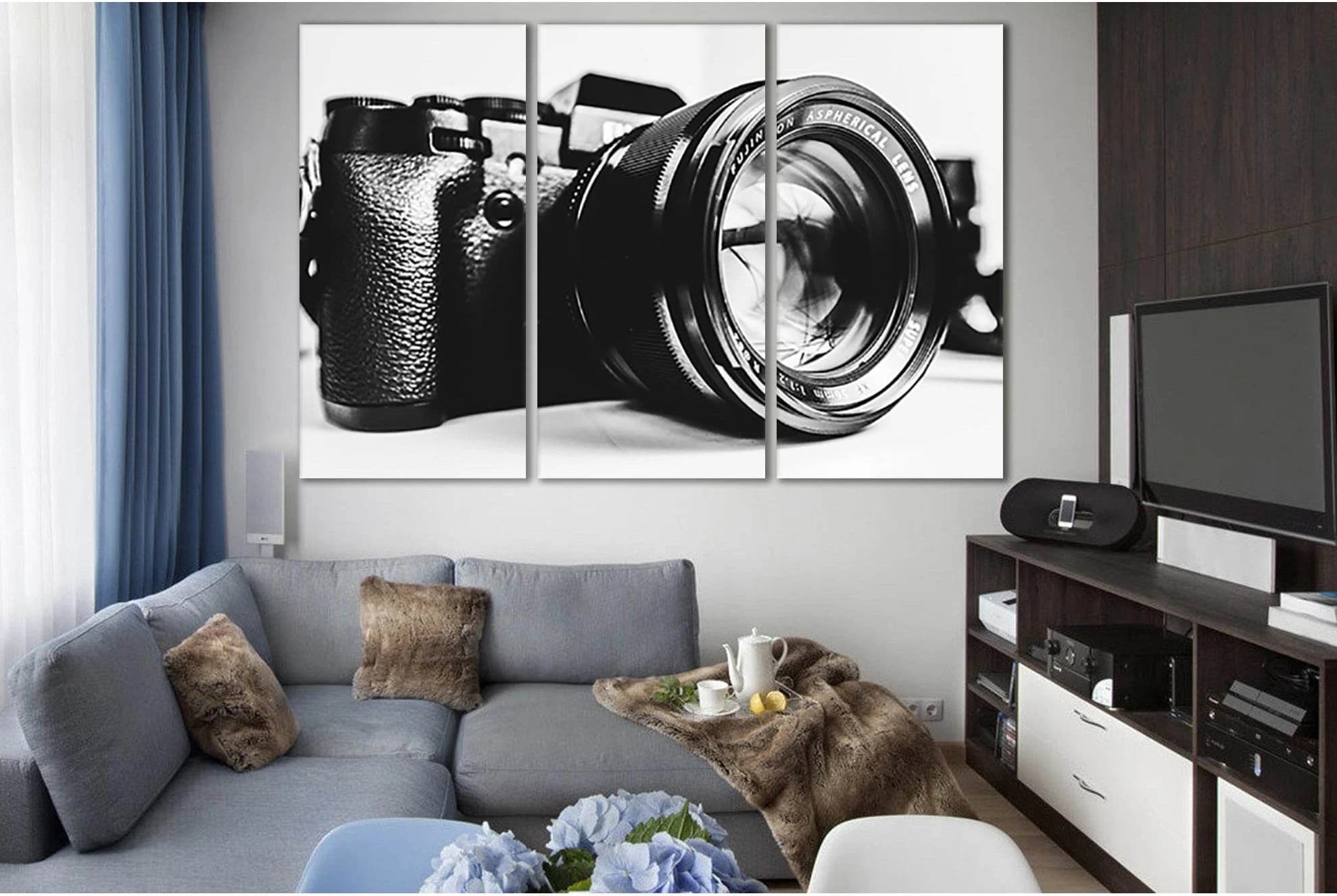 Fujifilm X T1 Photo Camera Black And White №SL860 Ready to Hang Canvas Print - Zellart Canvas Prints 0new, ALL_Products, Black & White Wall Art