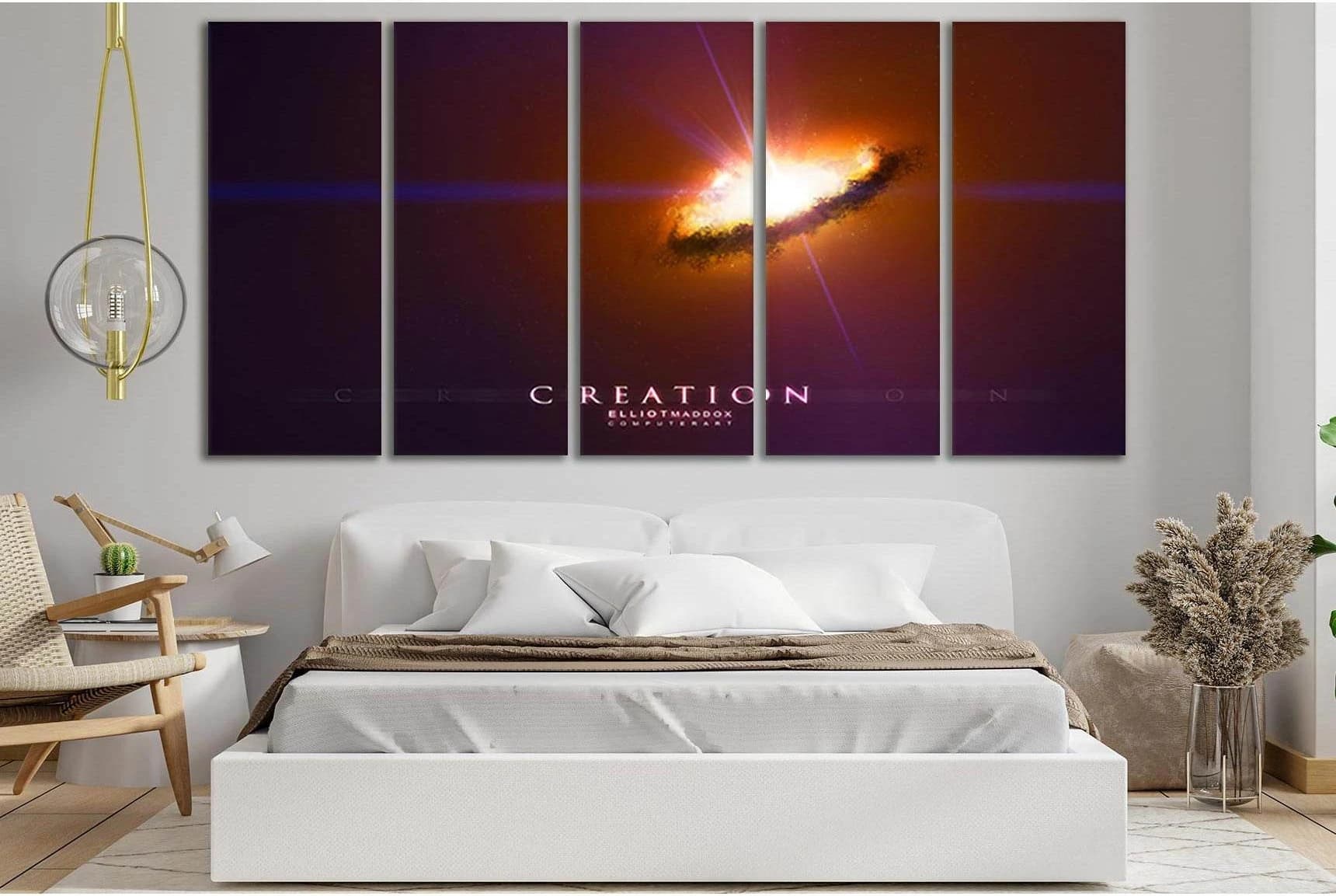 Galaxy Creation Space №SL391 Ready to Hang Canvas Print - Zellart Canvas Prints 0new, ALL_Products, Astronomy & Space Canvas Wall Art