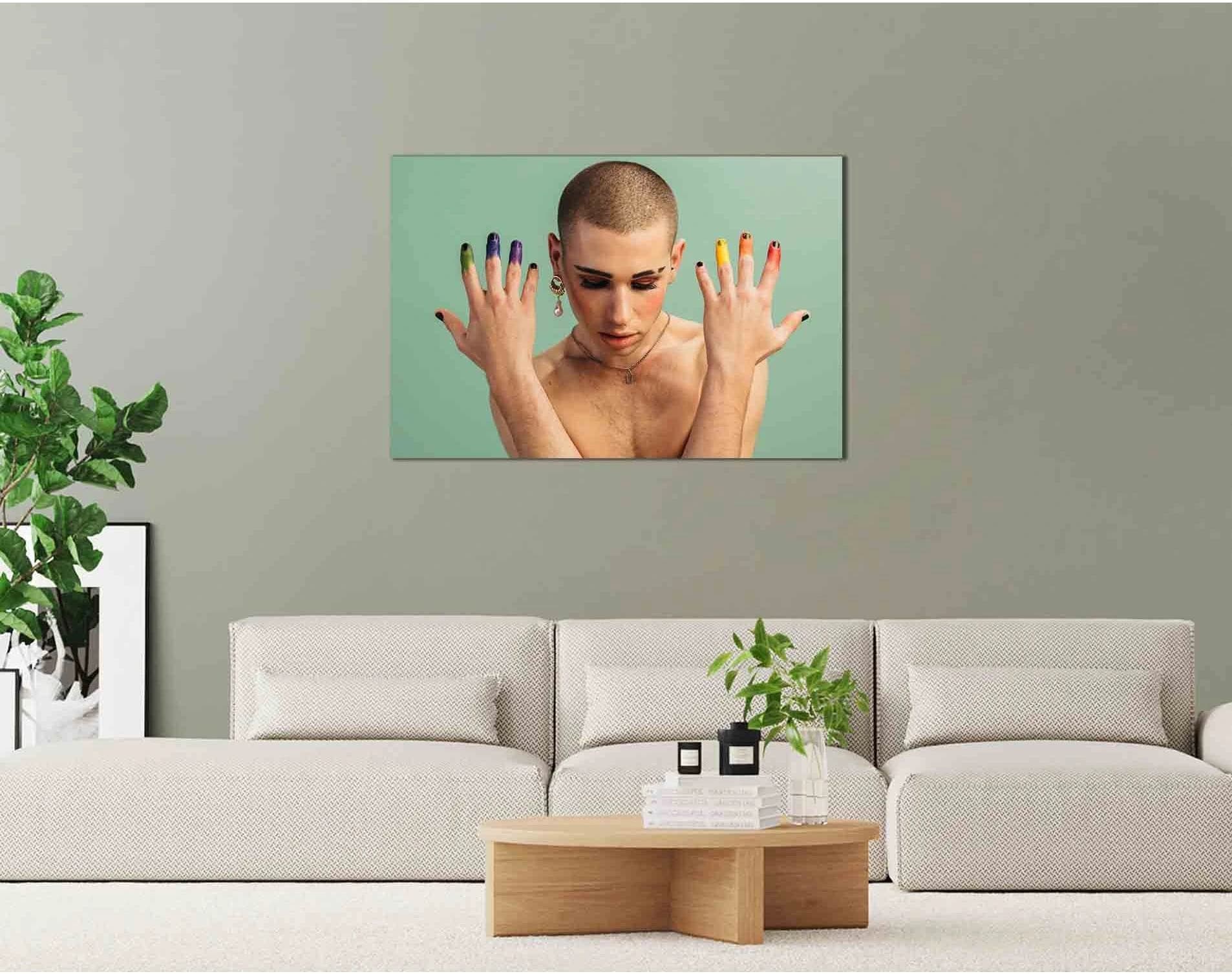 Gender fluid male №2138 Ready to Hang Canvas Print - Zellart Canvas Prints 2138, ALL_Products
