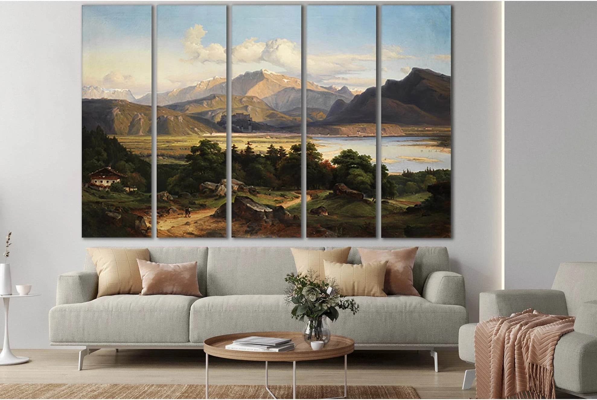 George Crola Landscape Oil Painting №SL563 Ready to Hang Canvas Print - Zellart Canvas Prints 0new, ALL_Products, Oil Painting Wall Art