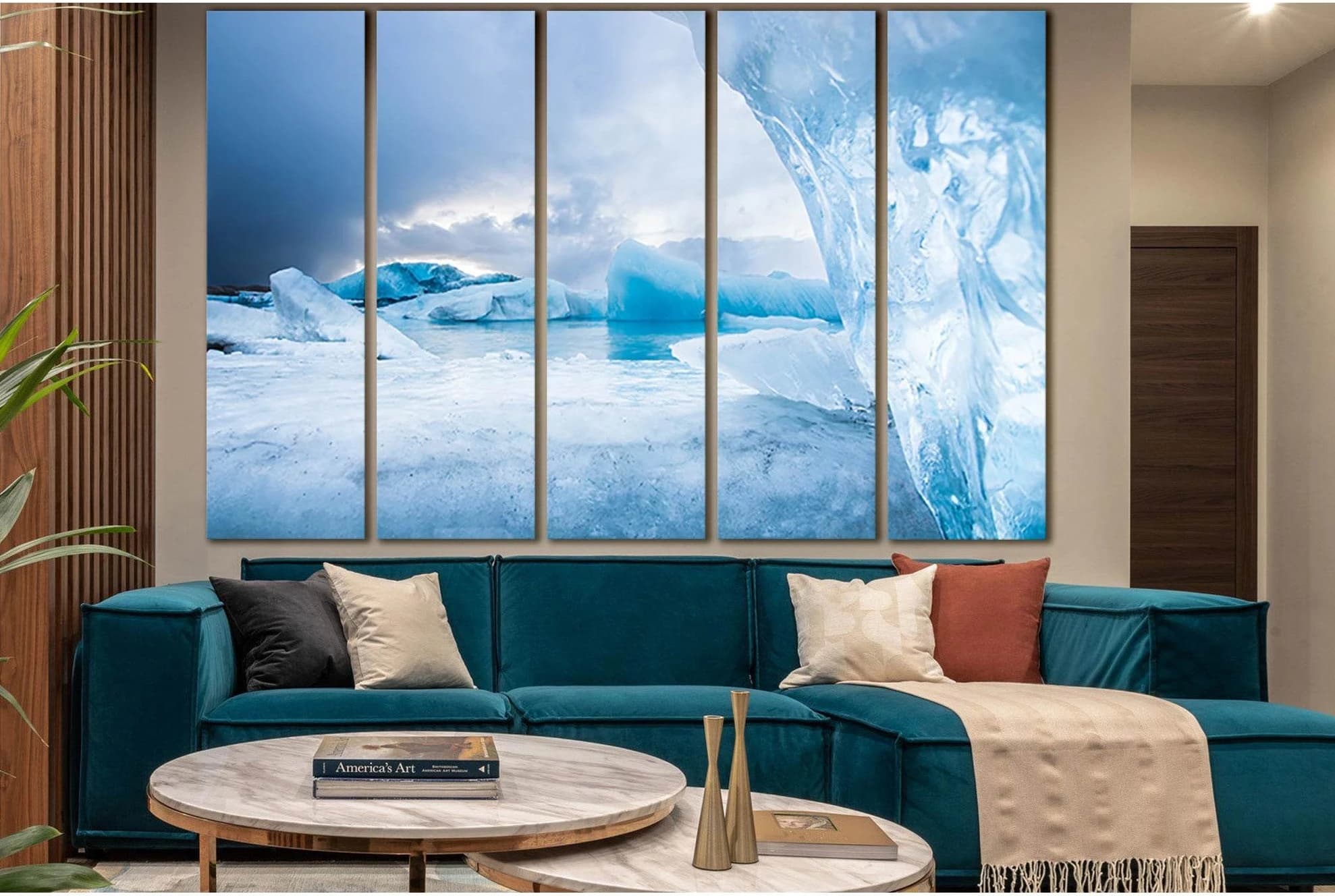 Glacier In Iceland In Winter №SL1350 Ready to Hang Canvas Print - Zellart Canvas Prints 0new, ALL_Products, Glacials