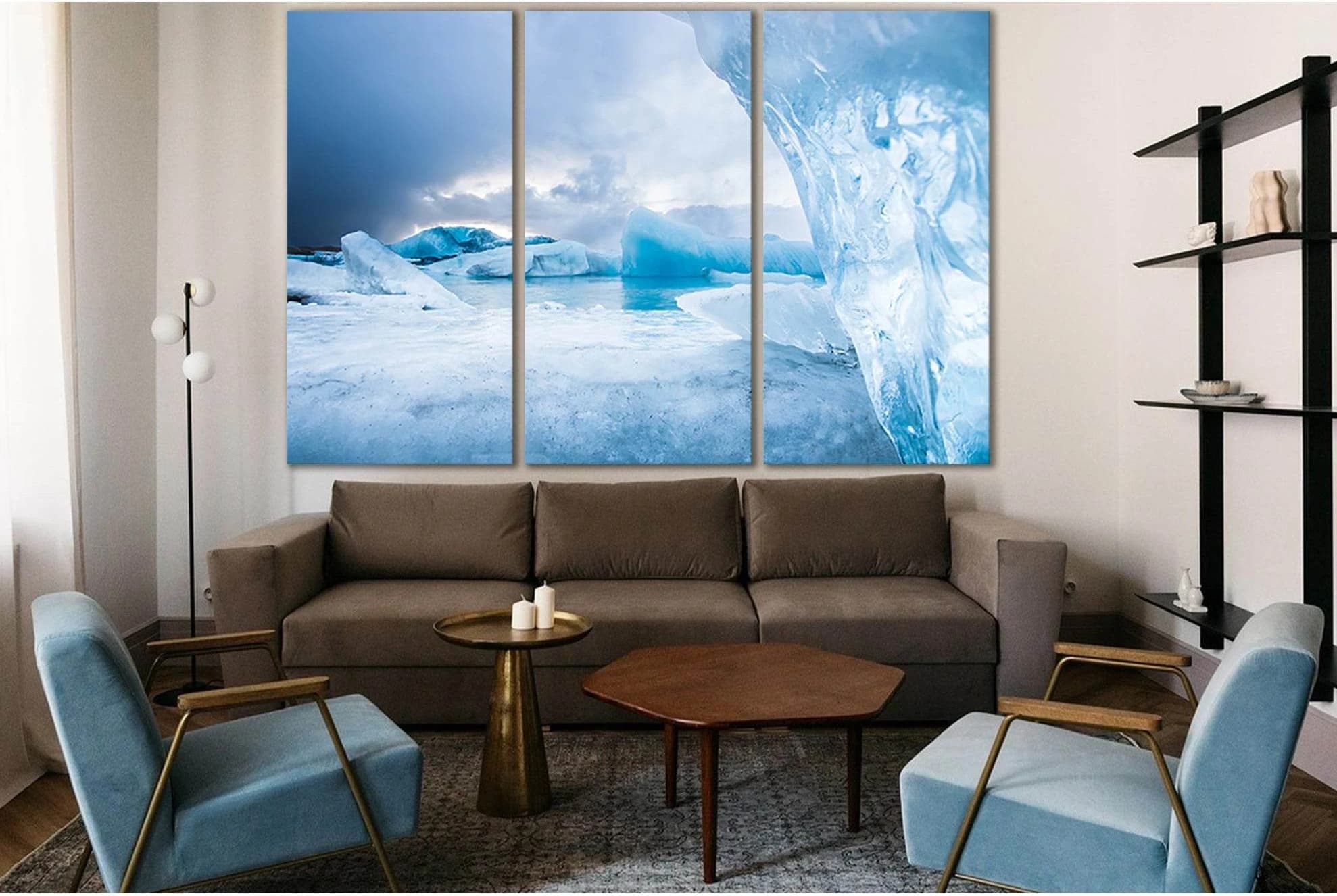 Glacier In Iceland In Winter №SL1350 Ready to Hang Canvas Print - Zellart Canvas Prints 0new, ALL_Products, Glacials