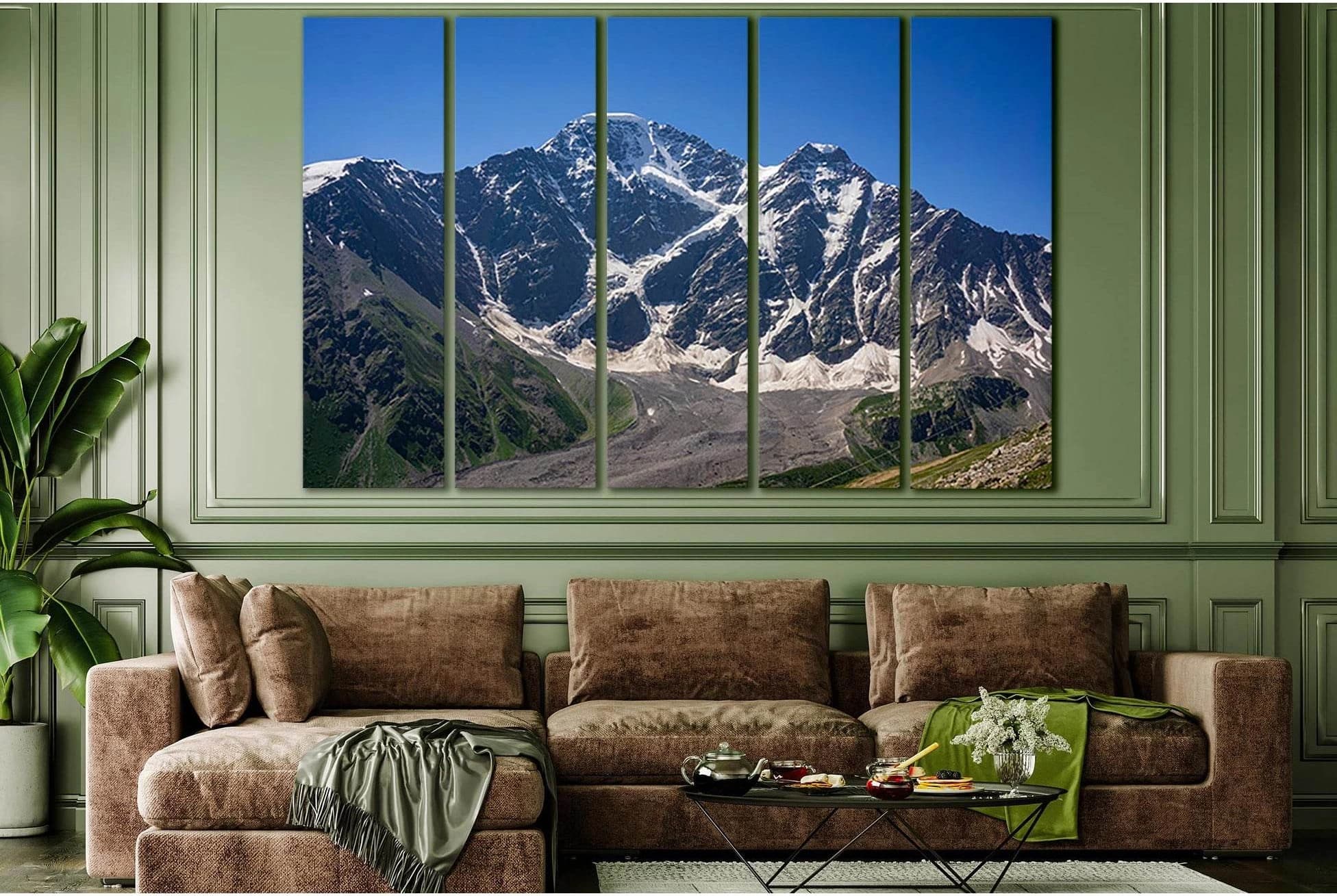 Glacier Seven On Mount Donguzorun №SL1341 Ready to Hang Canvas Print - Zellart Canvas Prints 0new, ALL_Products, Glacials
