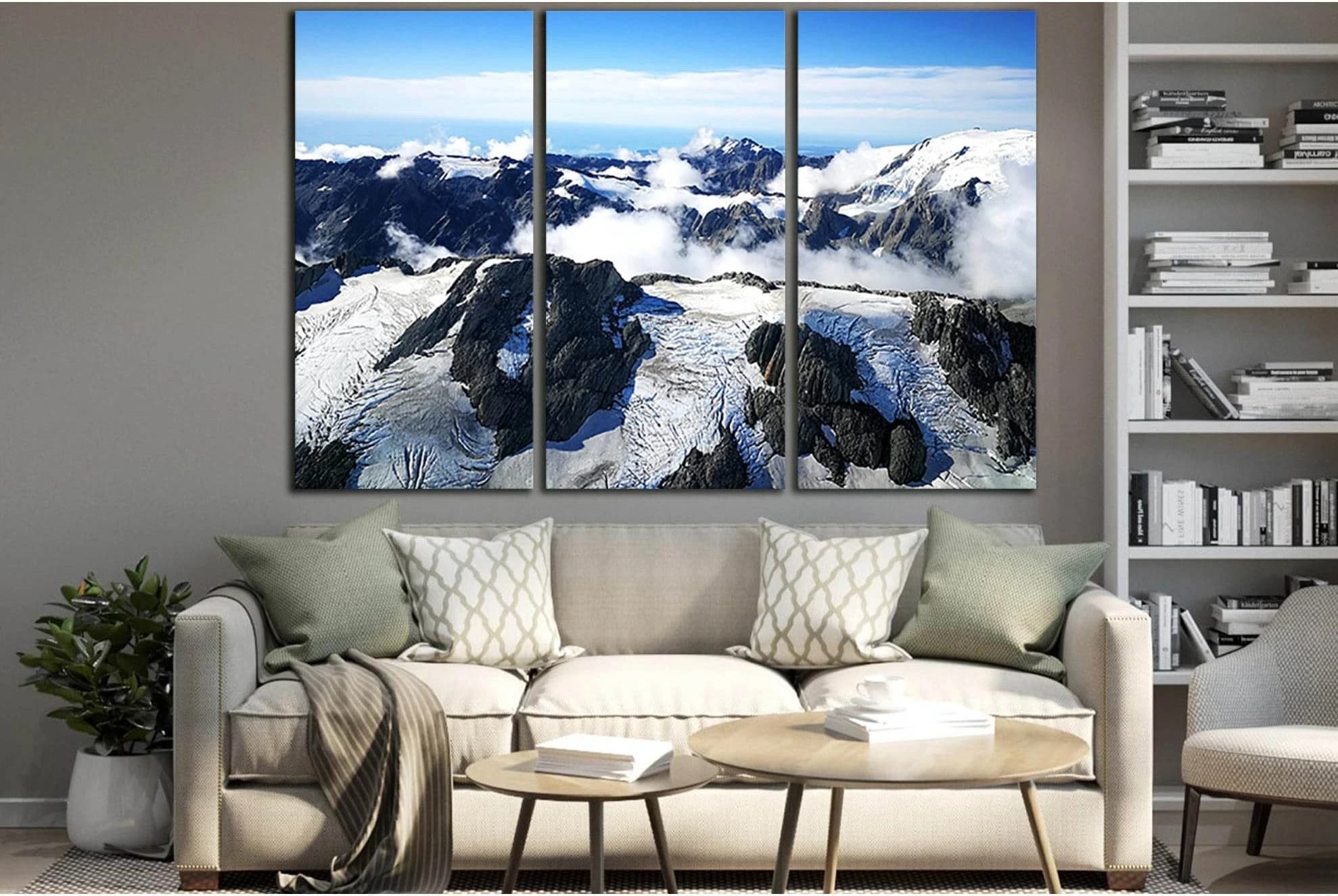 Glacier View Of New Zealand №SL1304 Ready to Hang Canvas Print - Zellart Canvas Prints 0new, ALL_Products, Glacials