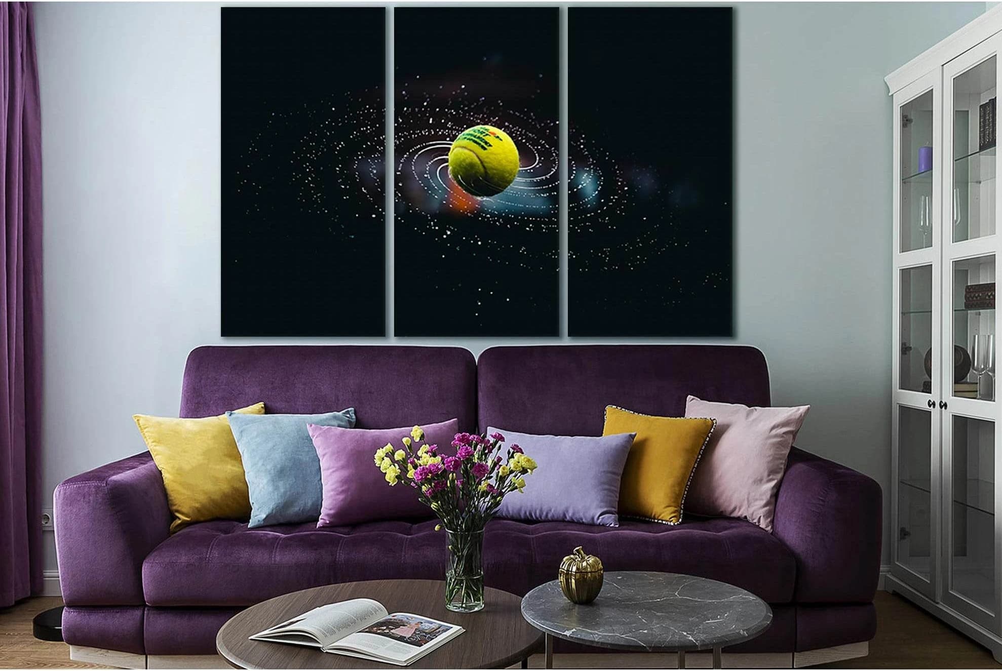 Green And Yellow Ball On Water №SL925 Ready to Hang Canvas Print - Zellart Canvas Prints 0new, ALL_Products, Sports & Motivation