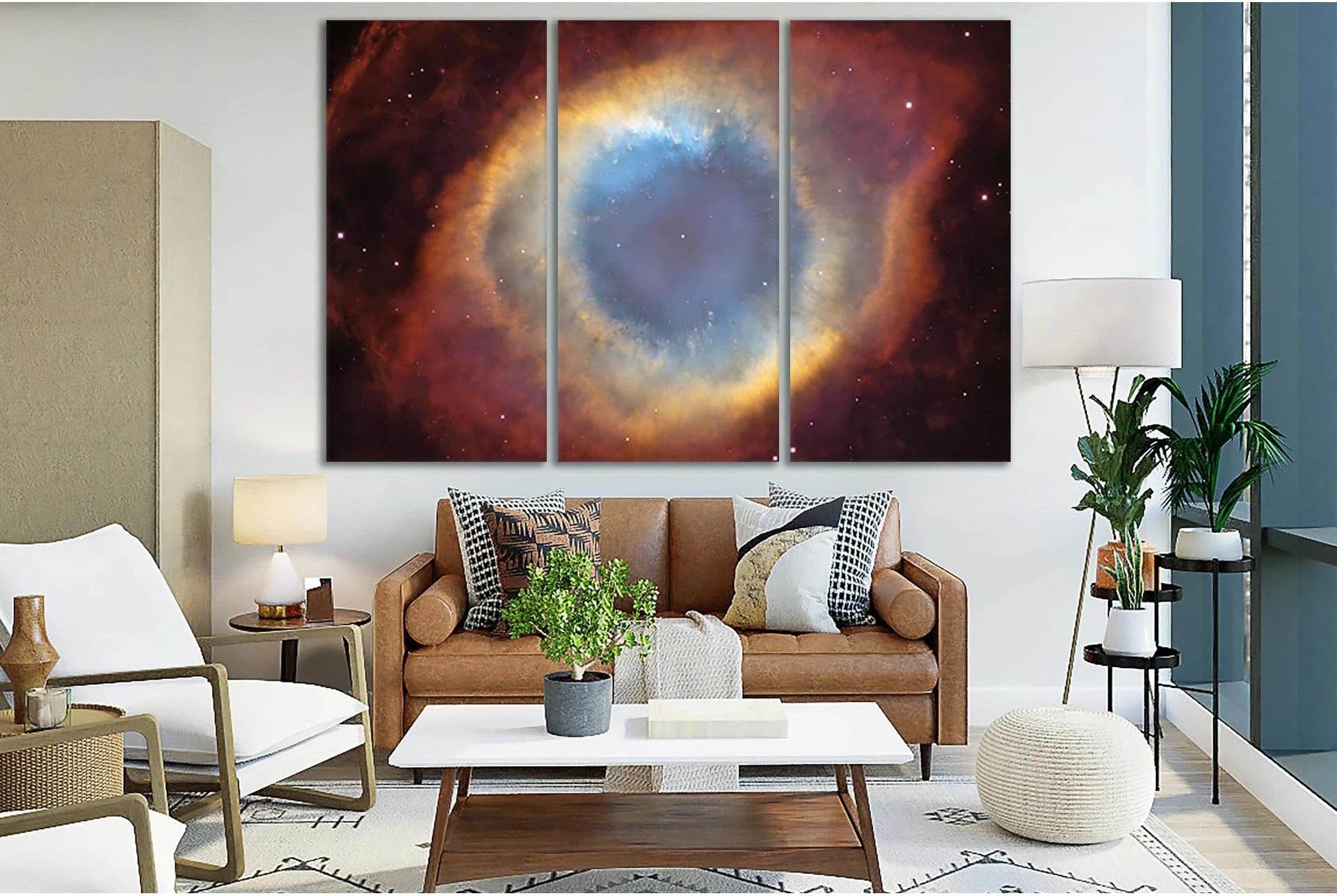 Helix Nebula №SL424 Ready to Hang Canvas Print - Zellart Canvas Prints 0new, ALL_Products, Astronomy & Space Canvas Wall Art