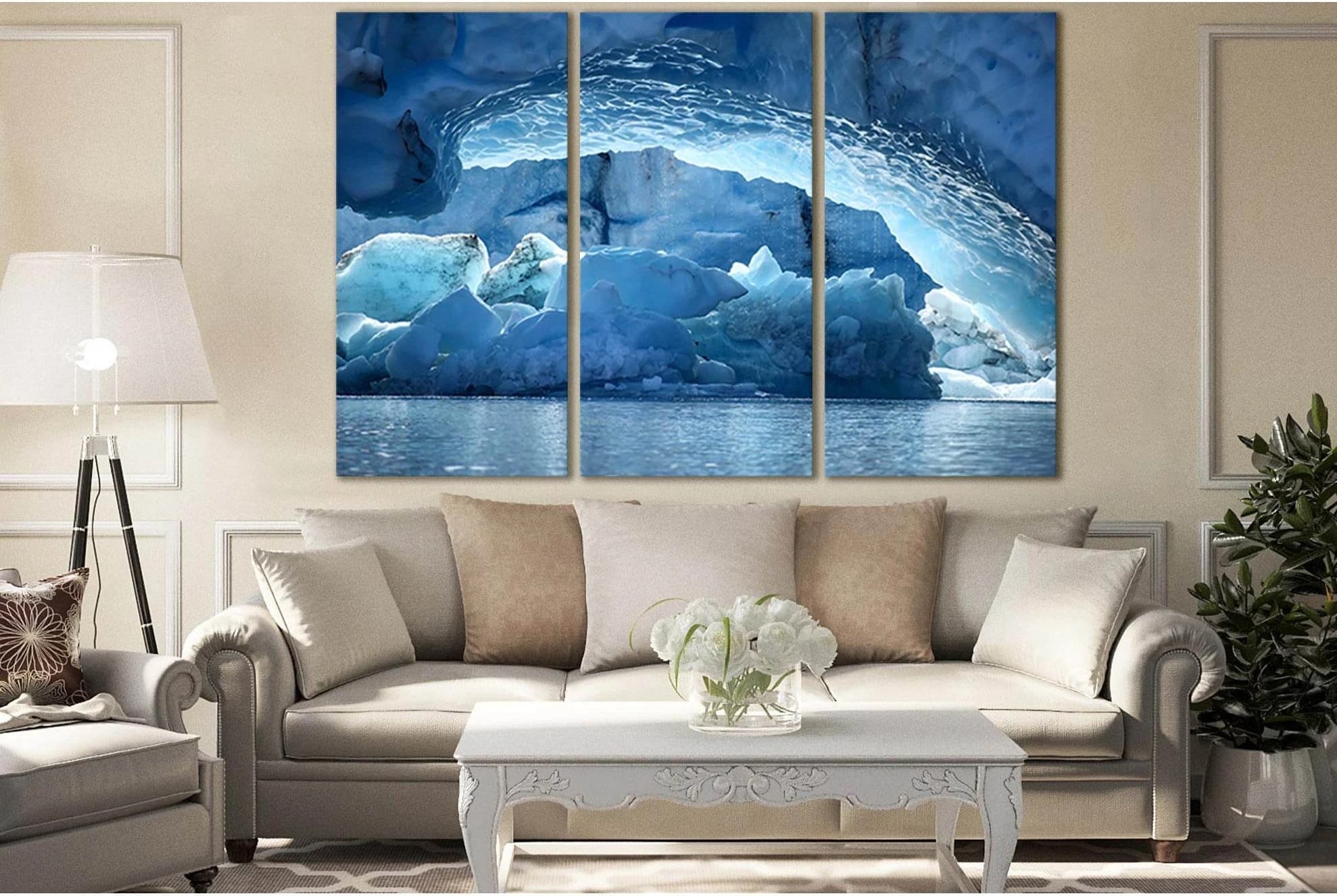 Ice Cave At Spencer Glacier №SL1352 Ready to Hang Canvas Print - Zellart Canvas Prints 0new, ALL_Products, Glacials