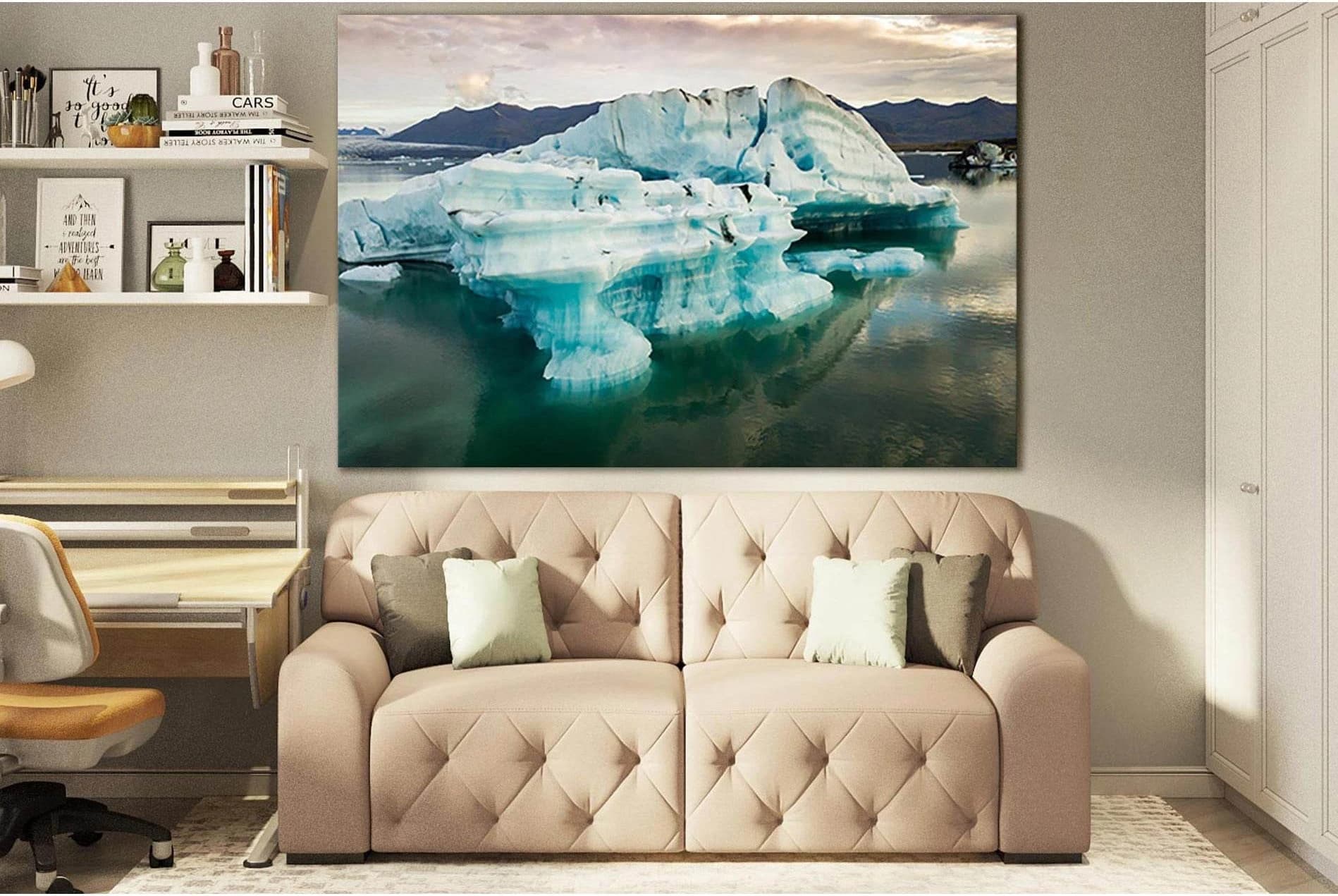 Iceland Big Iceberg №SL1321 Ready to Hang Canvas Print - Zellart Canvas Prints 0new, ALL_Products, Glacials