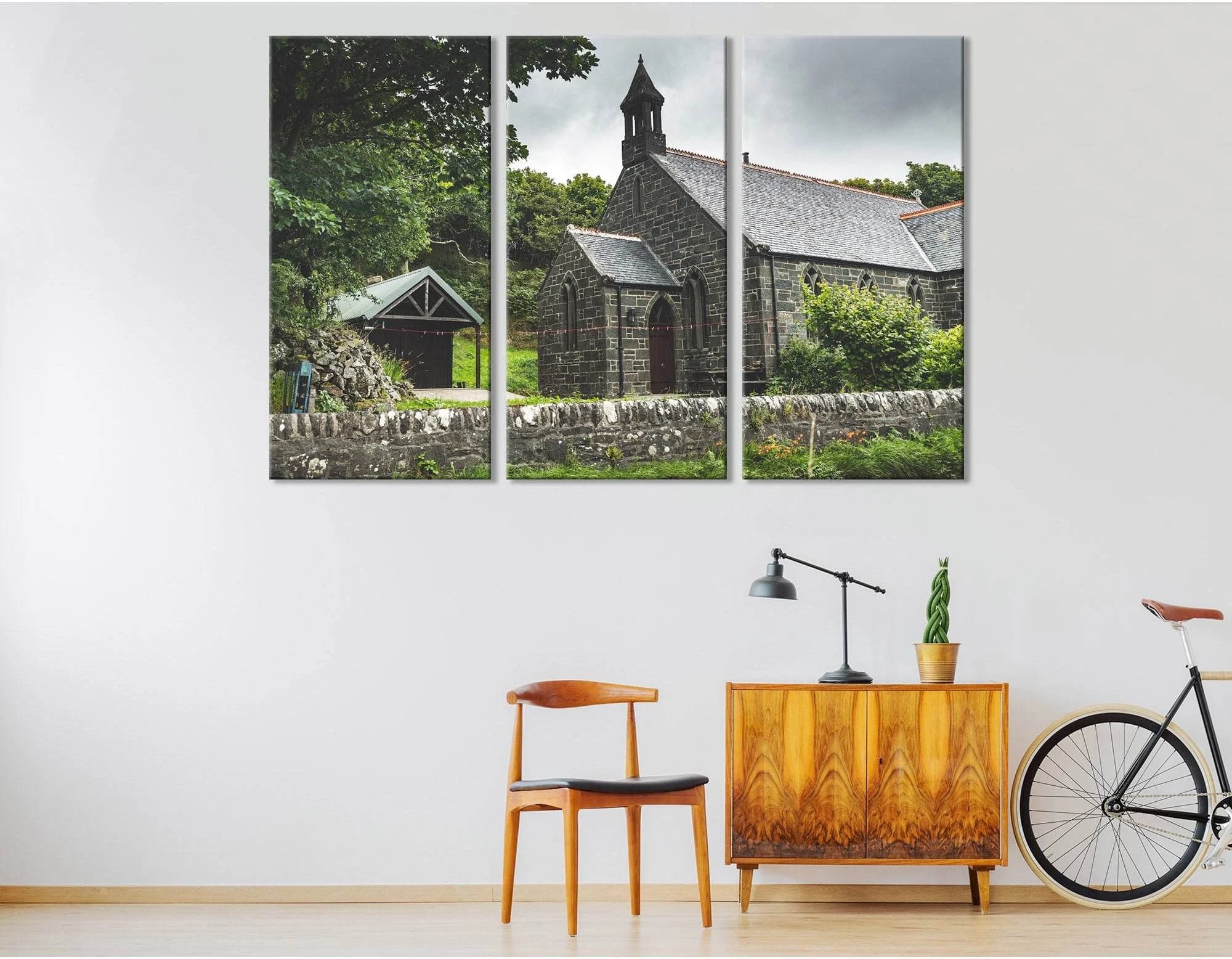 Irish Brick House Cottage №04202 Ready to Hang Canvas Print - Zellart Canvas Prints ALL_Products