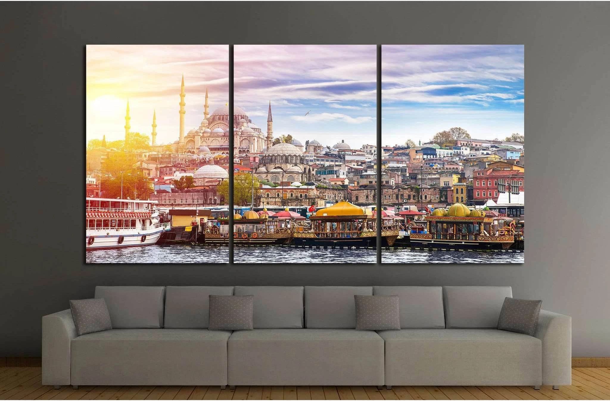 Istanbul, Turkey, Eastern Tourist City №1179 Ready to Hang Canvas Print - Zellart Canvas Prints ALL_Products, s-1179