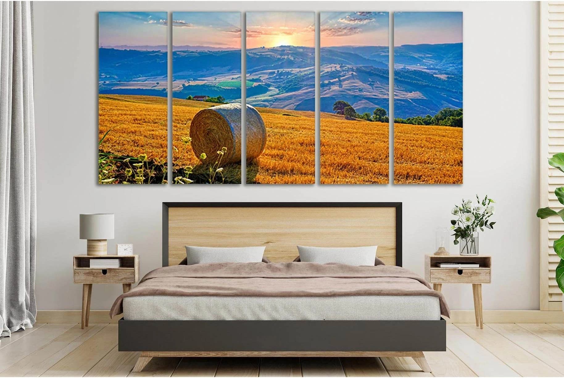 Italy Fields Dawn Landscape №SL215 Ready to Hang Canvas Print - Zellart Canvas Prints 0new, ALL_Products, SUNRISE & SUNSET WALL ART