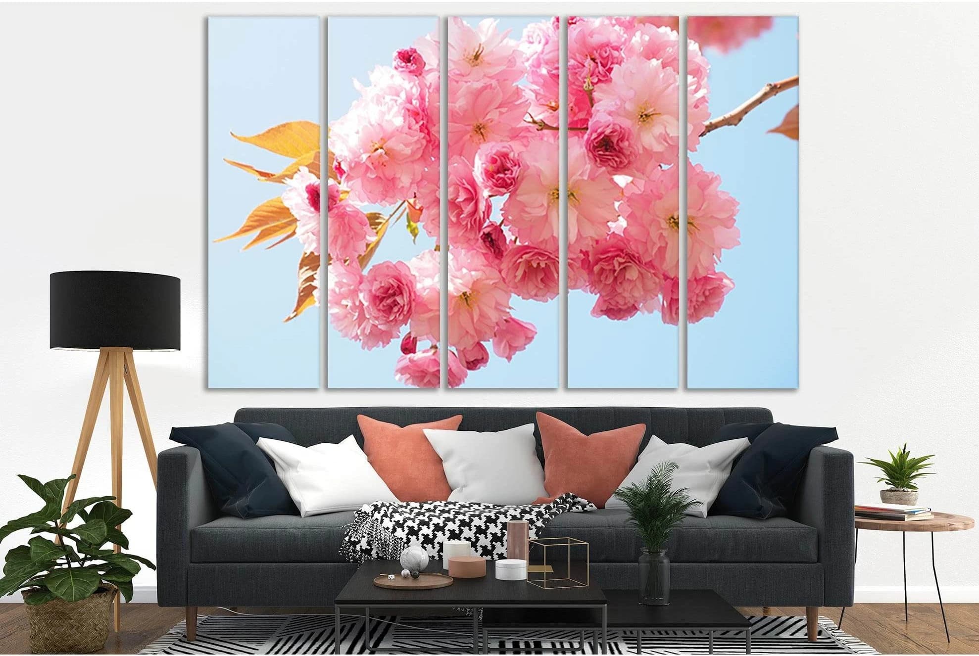 Japanese Cherry Blossom №SL511 Ready to Hang Canvas Print - Zellart Canvas Prints 0new, ALL_Products, Trees Wall Art
