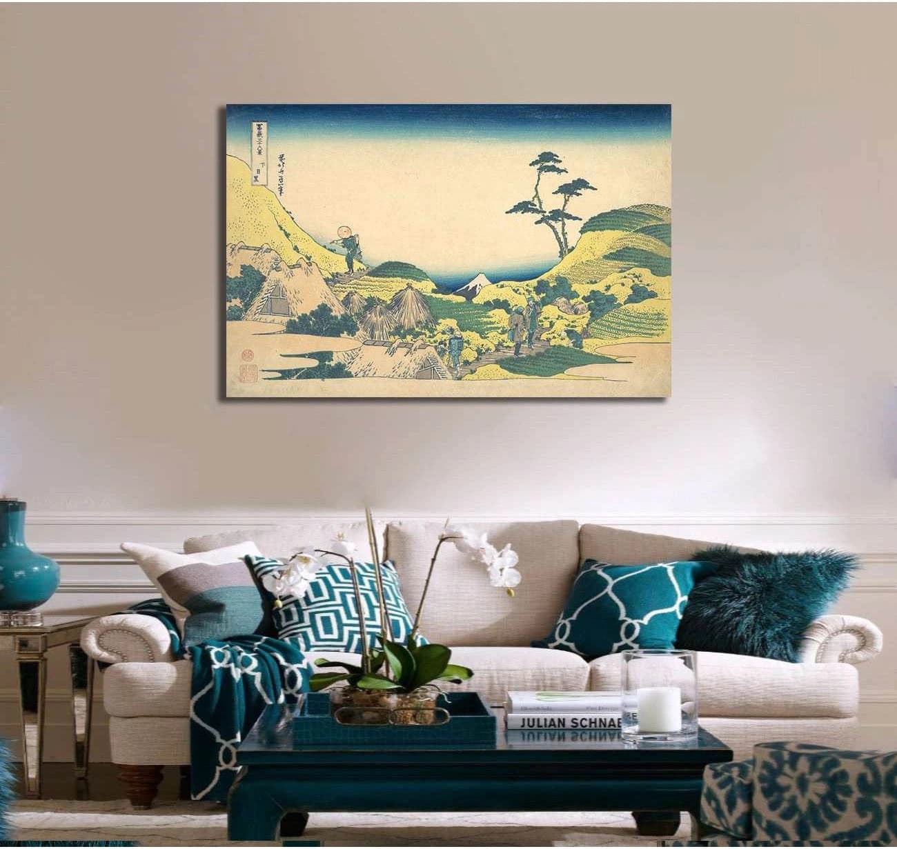 Katsushika Hokusai, Lower Meguro - Canvas print - Zellart Canvas Prints 000Negative, 6215, ALL_Products