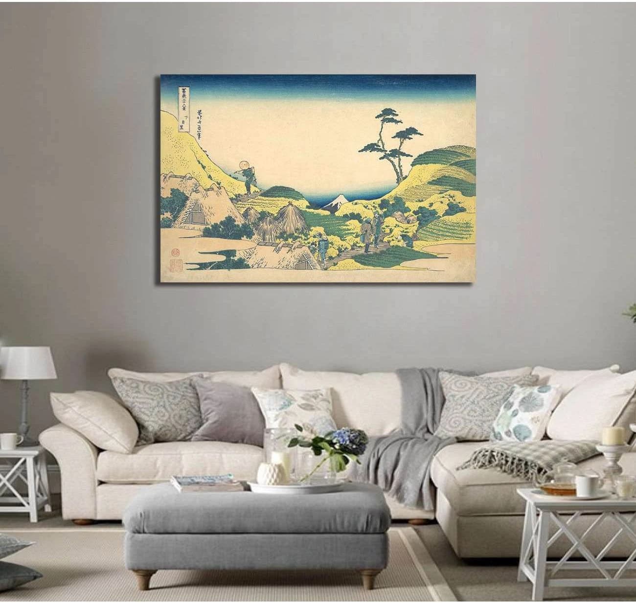 Katsushika Hokusai, Lower Meguro - Canvas print - Zellart Canvas Prints 000Negative, 6215, ALL_Products