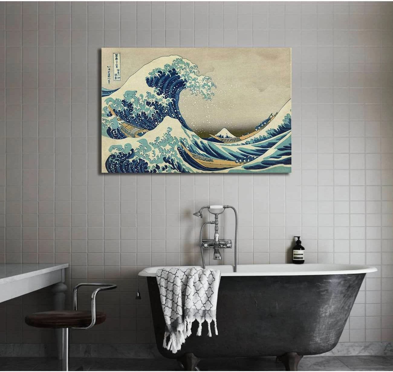 Katsushika Hokusai, The great wave off Kanagawa - Canvas print - Zellart Canvas Prints 000Negative, 6218, ALL_Products