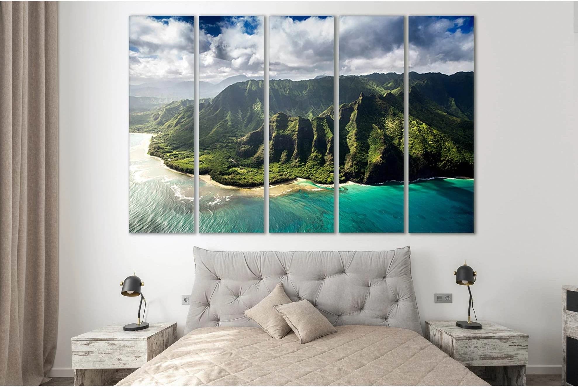 Kauai Hawaiian Islands №SL83 Ready to Hang Canvas Print - Zellart Canvas Prints 0new, ALL_Products, Beach Ocean & Waves