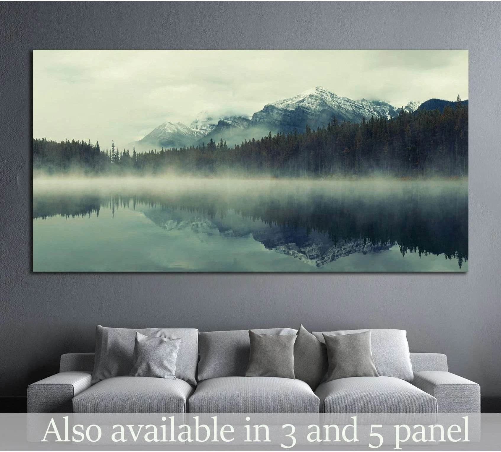 Lake Herbert, Banff National Park, Canada №877 Ready to Hang Canvas Print - Zellart Canvas Prints ALL_Products, s-877