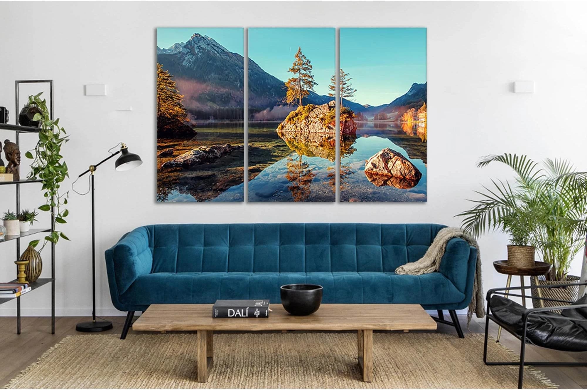 Lake Hintersee At Sunrise №sl08 Ready to Hang Canvas Print - Zellart Canvas Prints 0new, ALL_Products, Nature & Landscapes Canvas Print