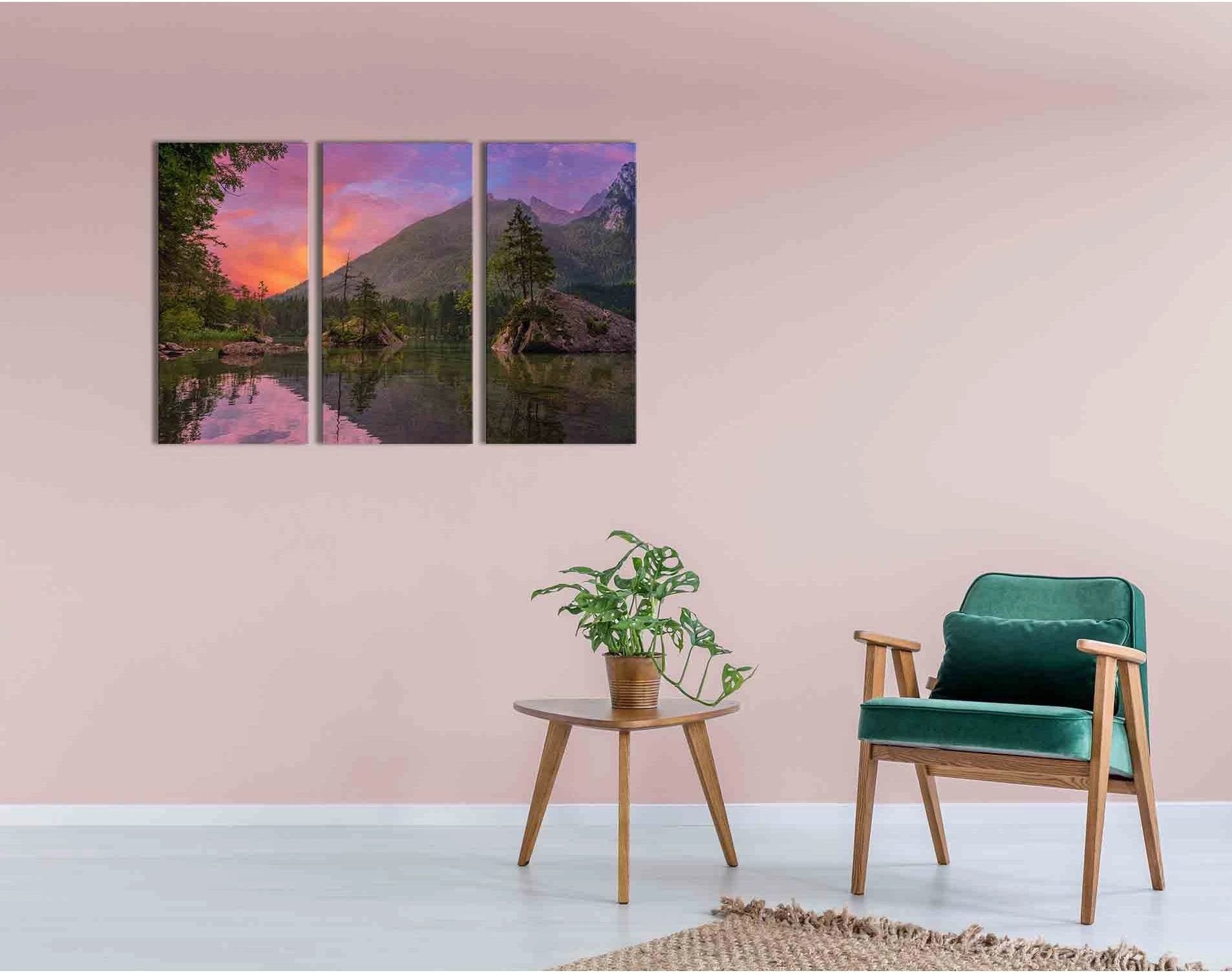 Landscape in Germany №D1229 Ready to Hang Canvas Print - Zellart Canvas Prints 0new, ALL_Products, Sunrise & sunset wall art
