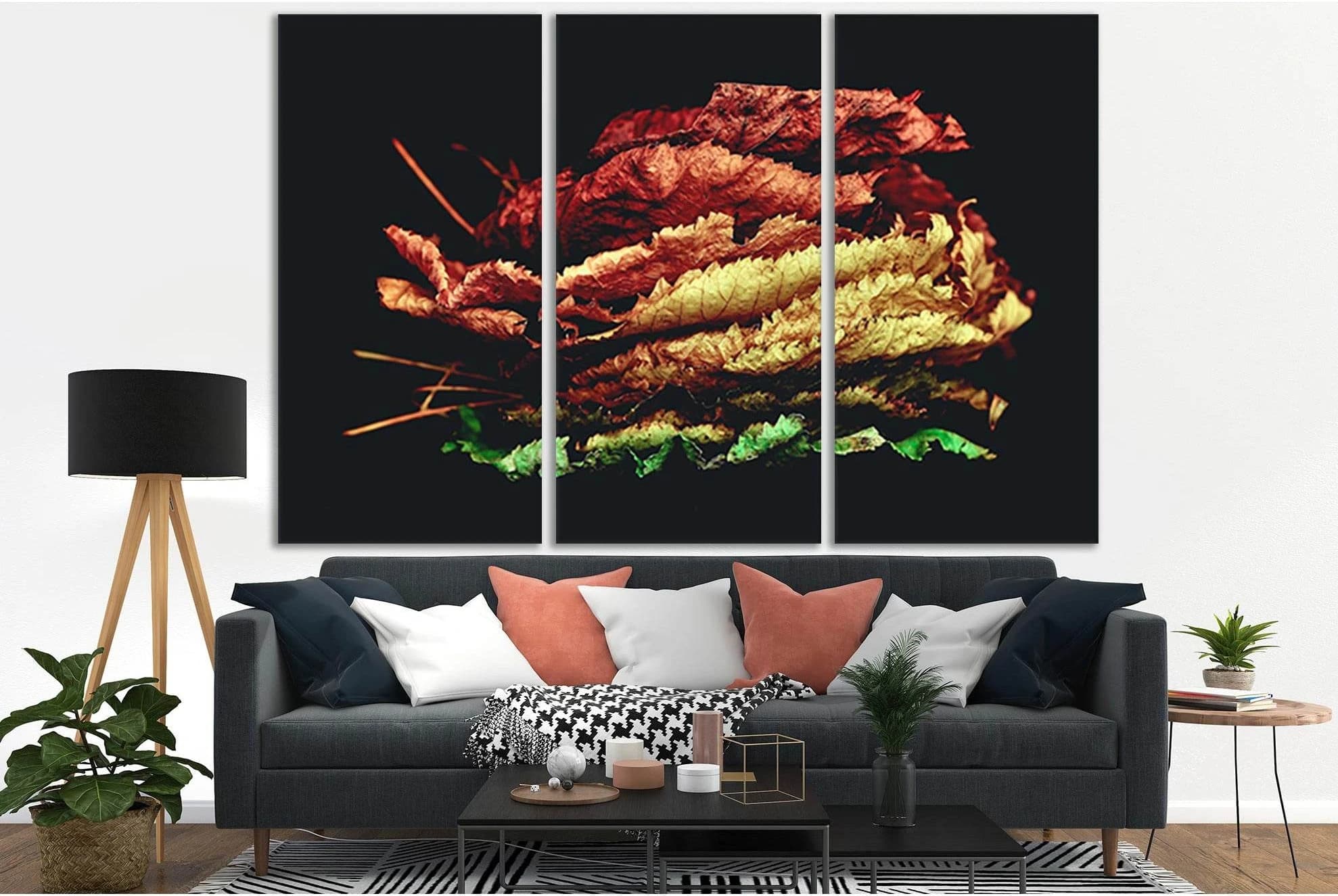 Life Of Leaves During The Autumn №SL720 Ready to Hang Canvas Print - Zellart Canvas Prints 0new, ALL_Products, Floral & Botanical Wall Art