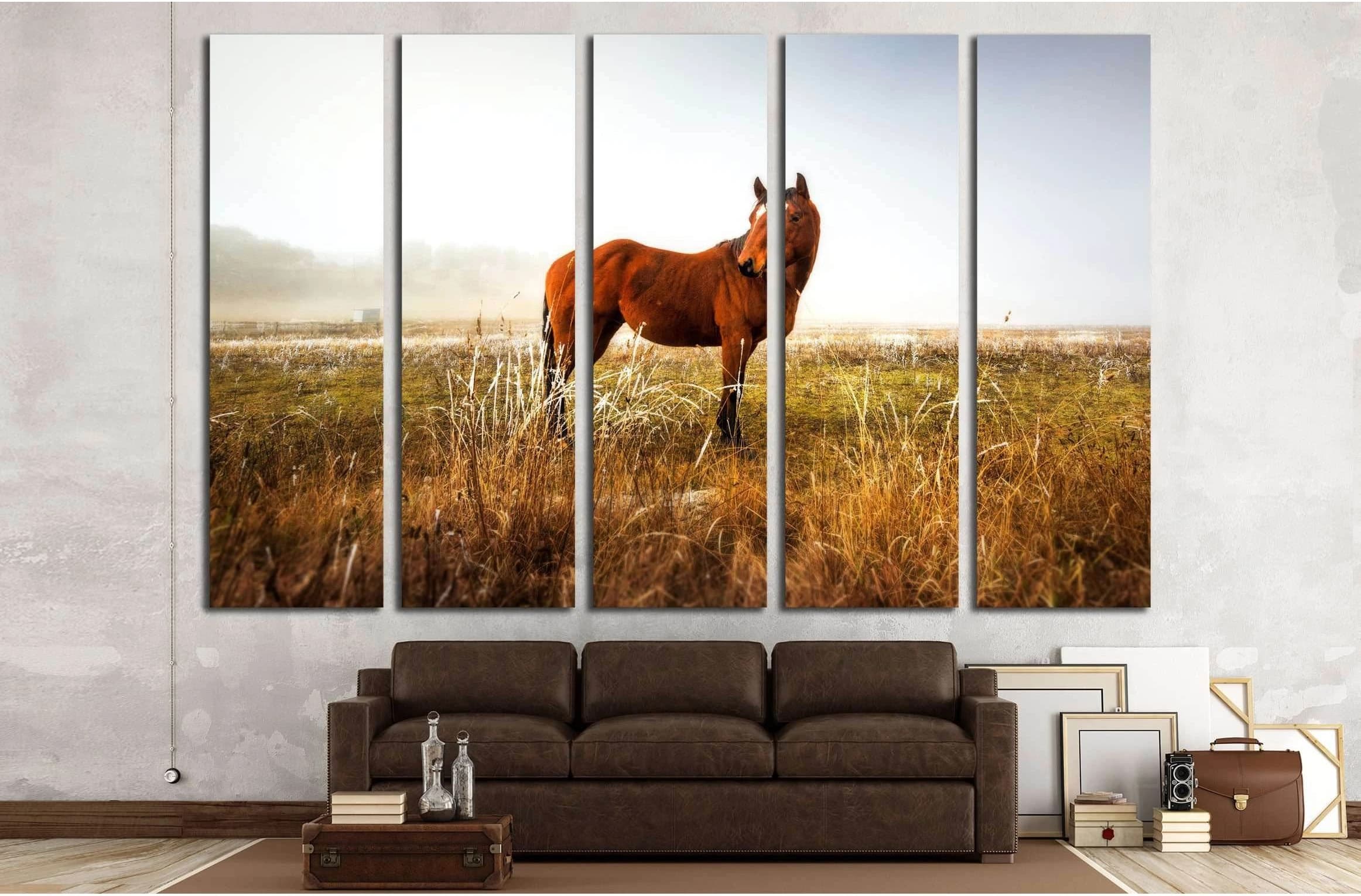 Lonely horse wall art №5003 - Zellart Canvas Prints ALL_Products, Horses, s-5003