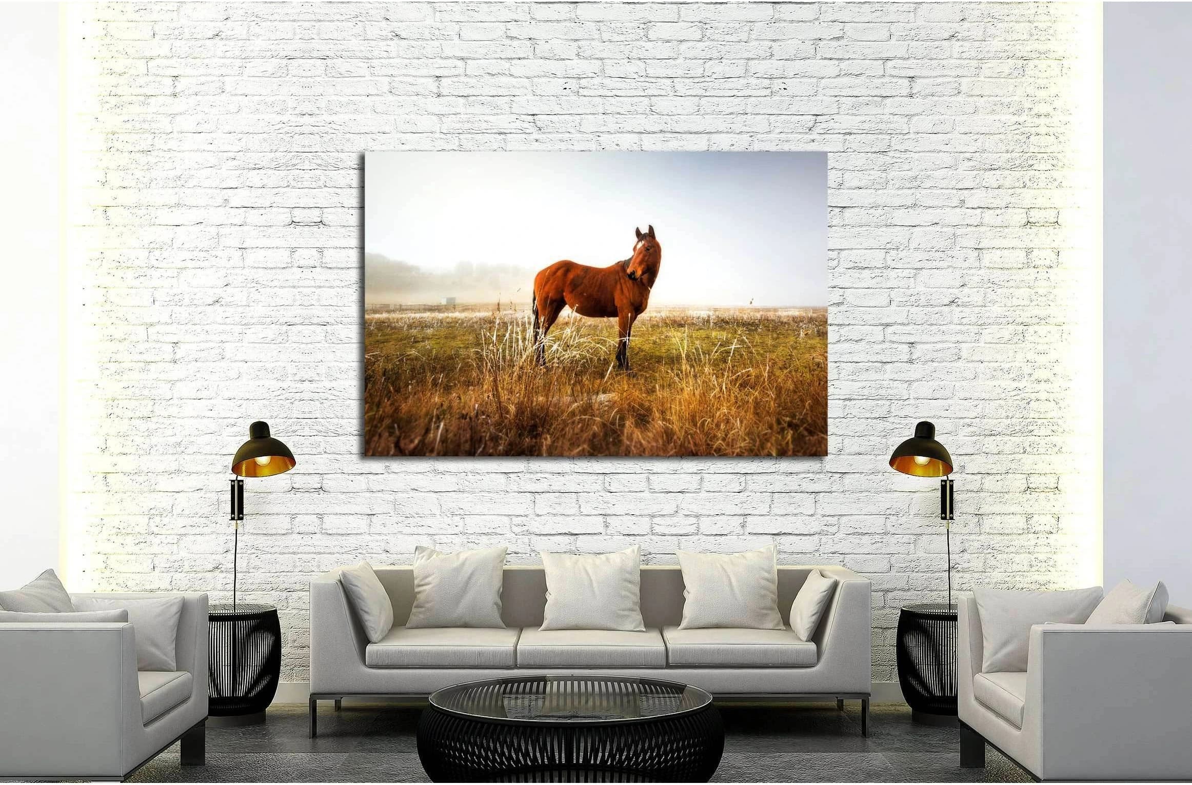 Lonely horse wall art №5003 - Zellart Canvas Prints ALL_Products, Horses, s-5003