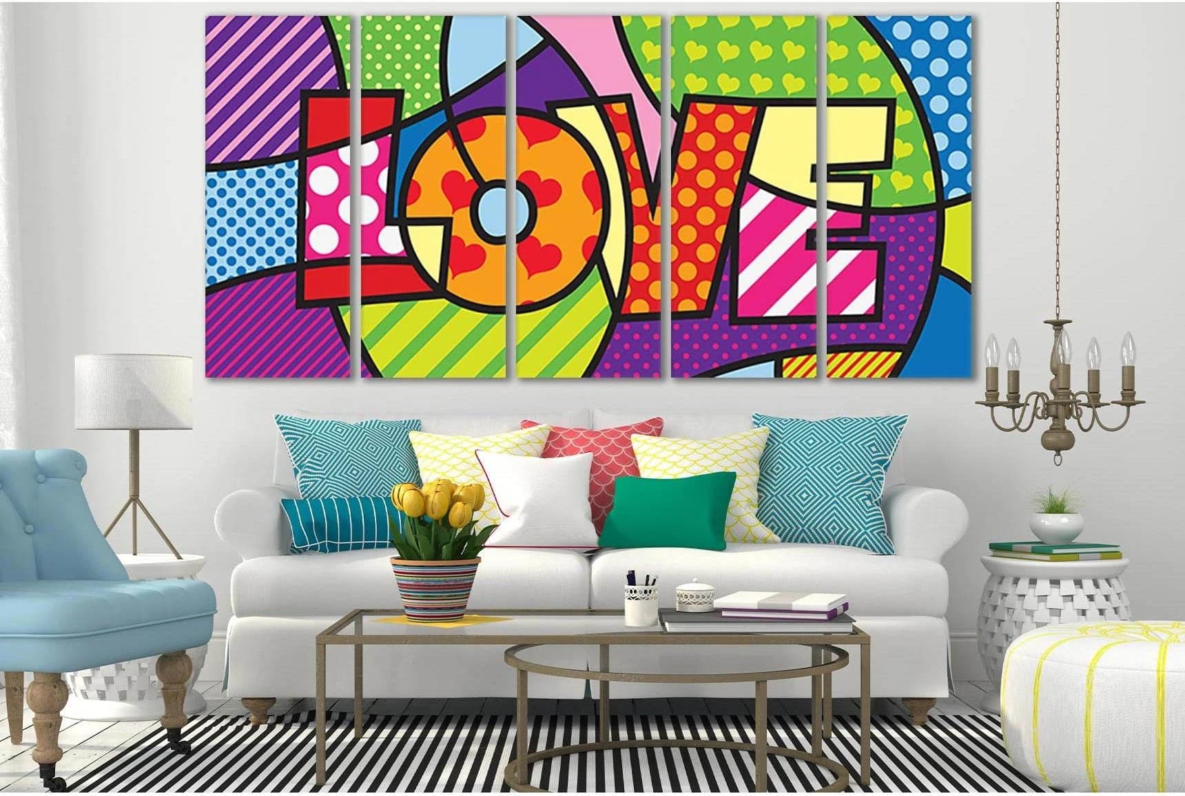 Love Pop Art №SL540 Ready to Hang Canvas Print - Zellart Canvas Prints 0new, ALL_Products, Pop ART