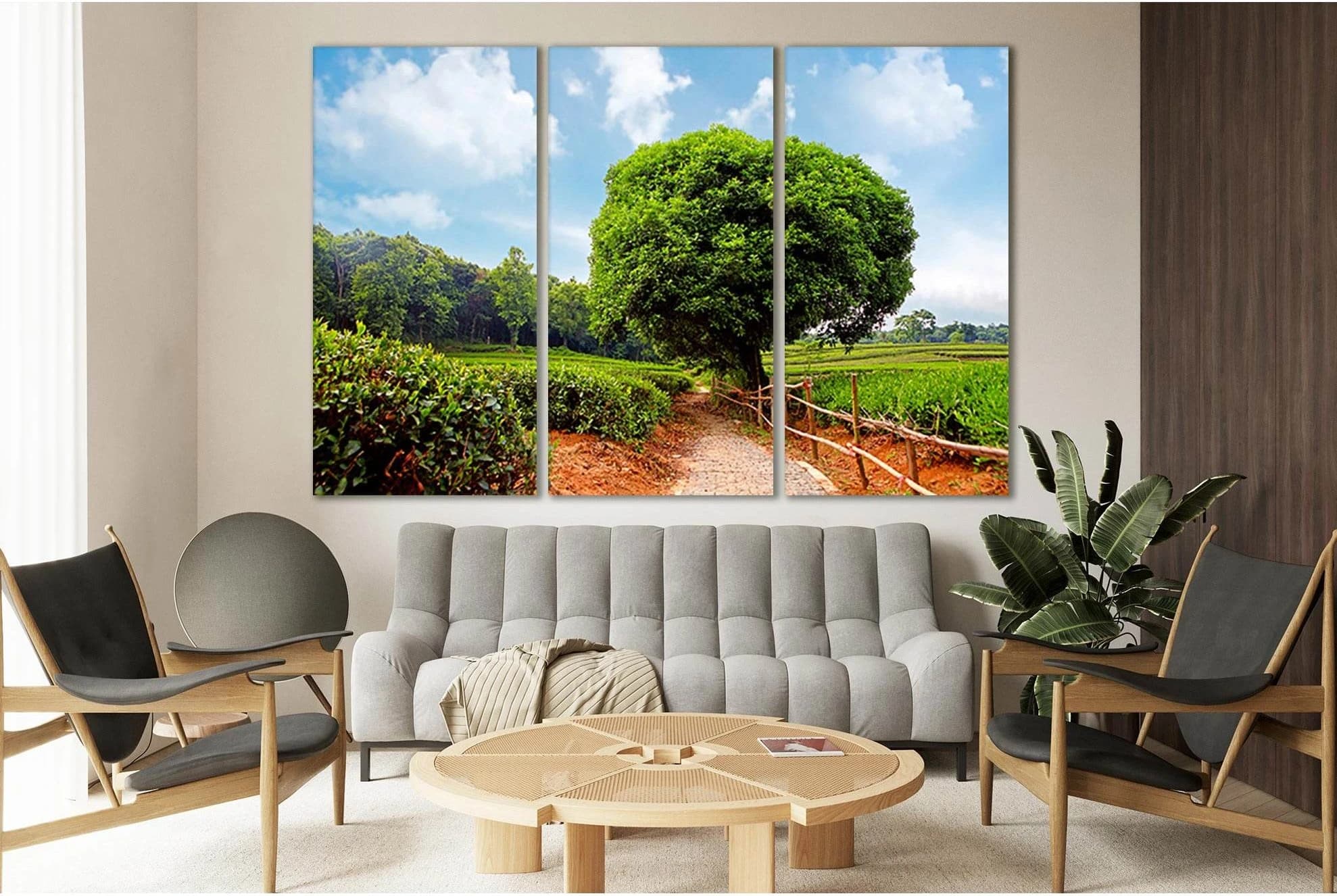 Lush Green Tree №SL810 Ready to Hang Canvas Print - Zellart Canvas Prints 0new, ALL_Products, Trees Wall Art