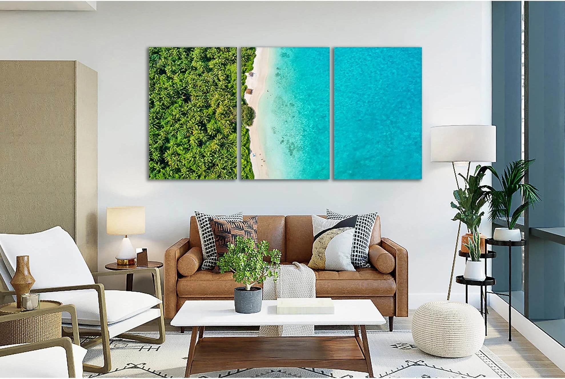 Maldives Beach №SL57 Ready to Hang Canvas Print - Zellart Canvas Prints 0new, ALL_Products, Beach Ocean & Waves