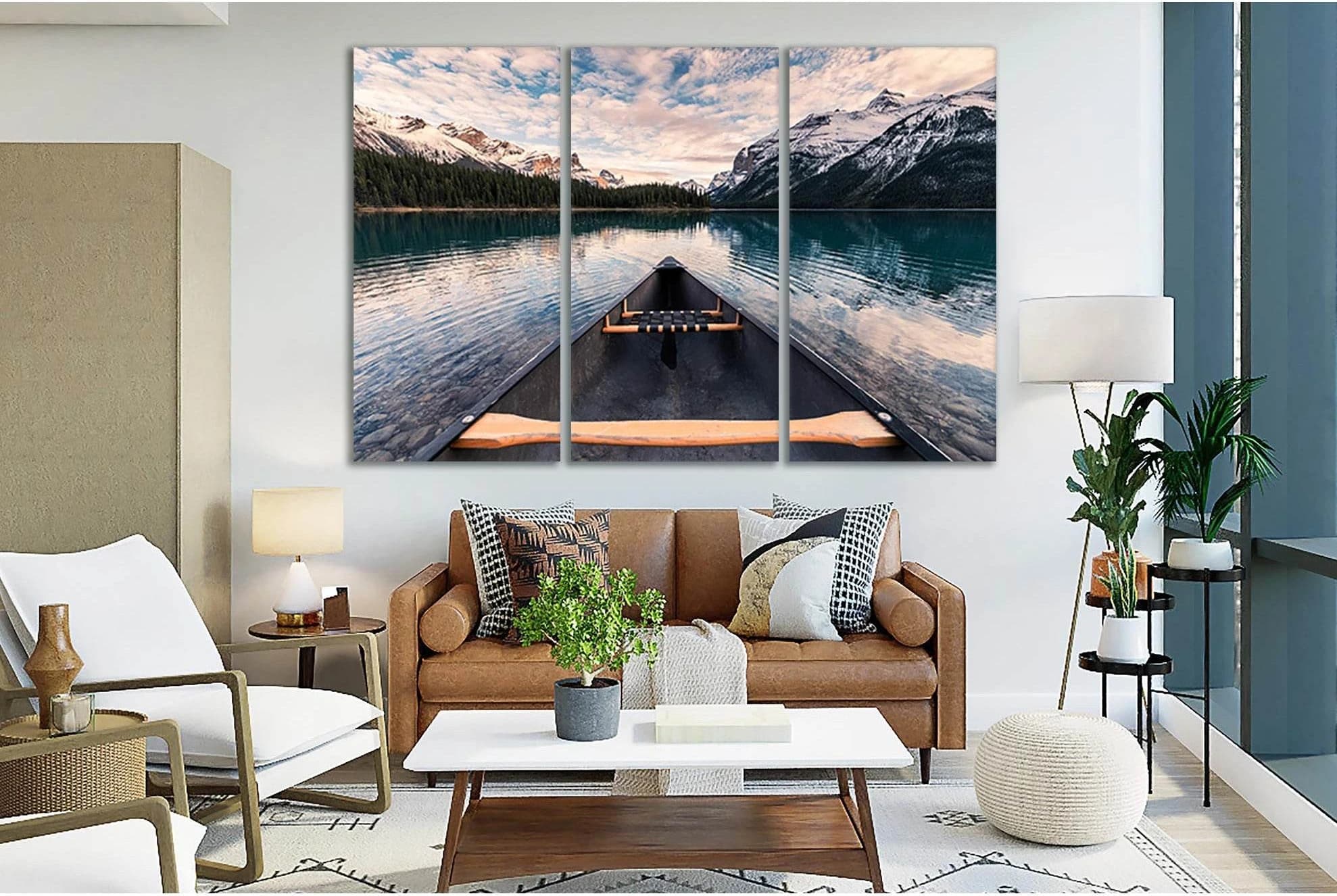 Maligne Lake №Sl41 Ready to Hang Canvas Print - Zellart Canvas Prints 0new, ALL_Products, Nature & Landscapes Canvas Print
