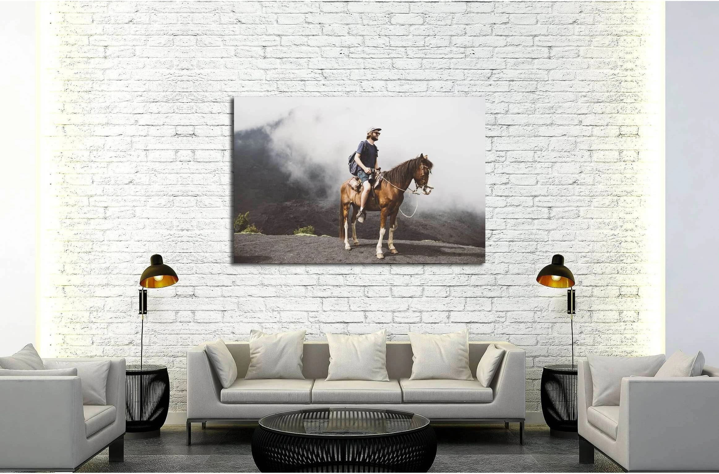 Man on horse canvas print №5019 - Zellart Canvas Prints ALL_Products, Horses, s-5019