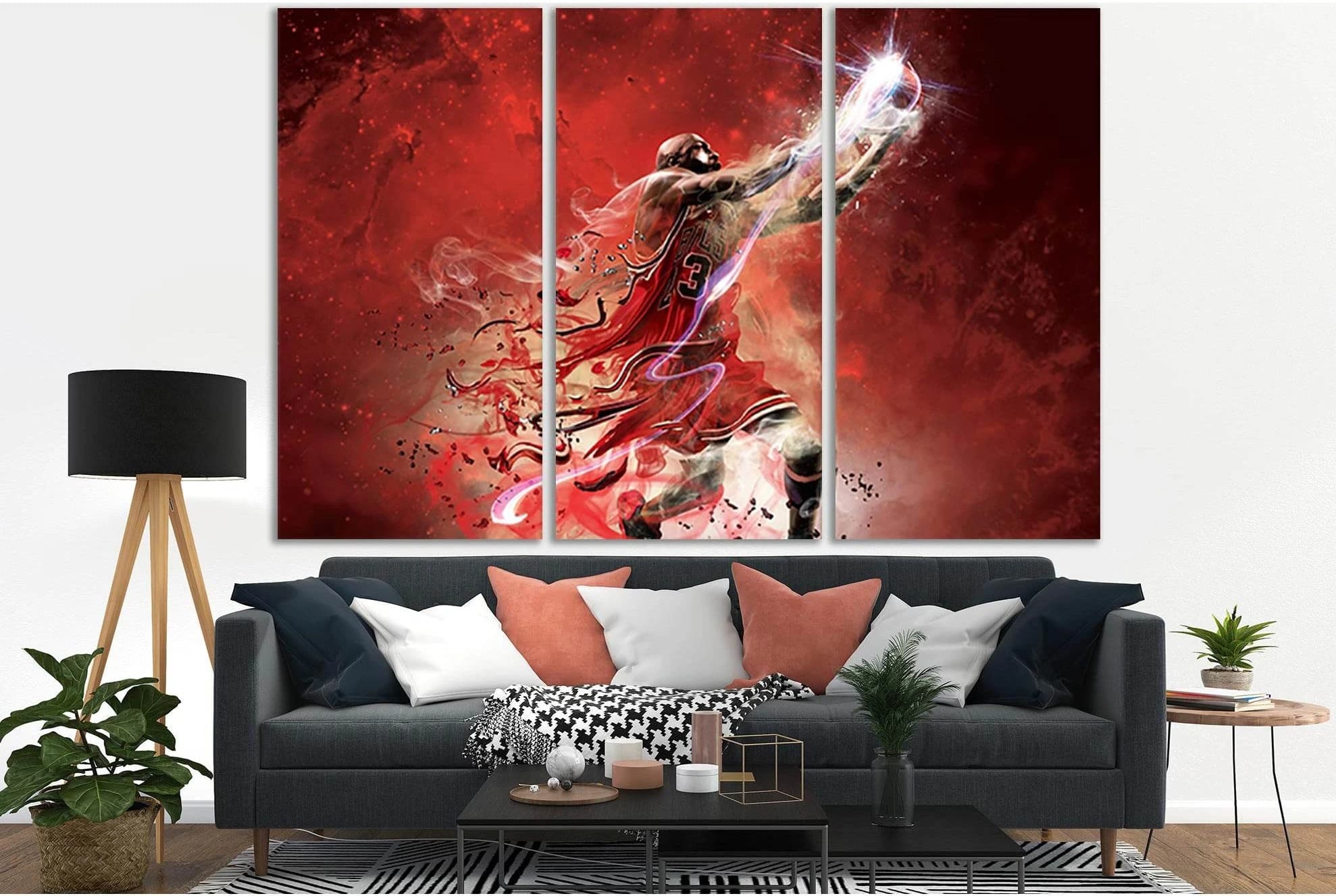 Michael Jordan Art Photos №SL947 Ready to Hang Canvas Print - Zellart Canvas Prints 0new, ALL_Products, Sports & Motivation