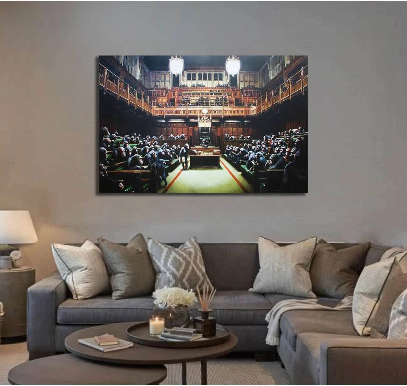 Monkey Parliament Banksy - Canvas print - Zellart Canvas Prints 000Negative, 6021, ALL_Products
