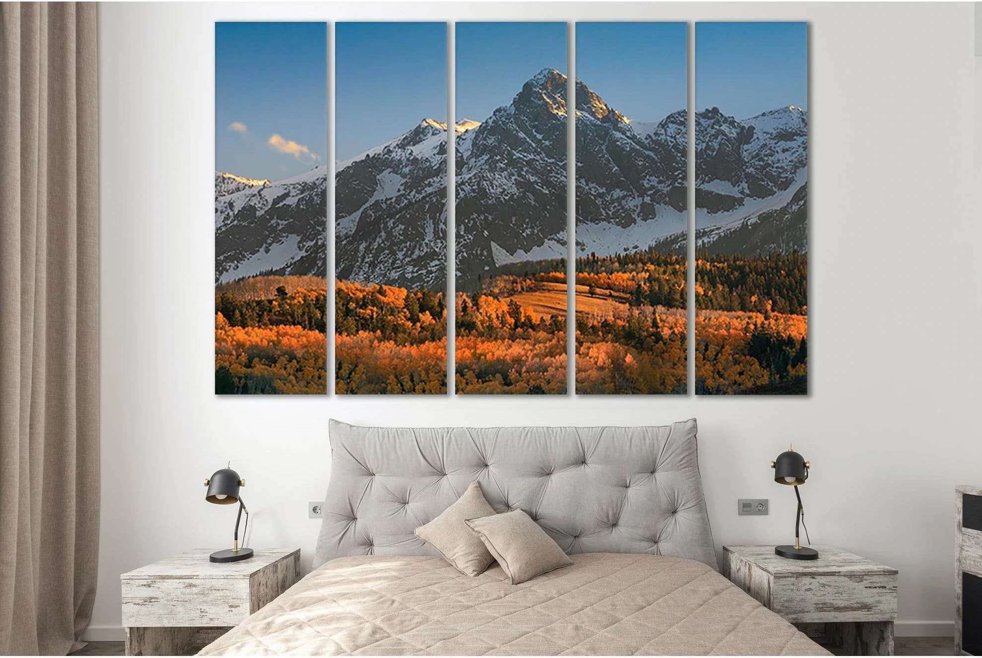 Mountains Autumn Sunrise Forest №SL245 Ready to Hang Canvas Print - Zellart Canvas Prints 0new, ALL_Products, SUNRISE & SUNSET WALL ART