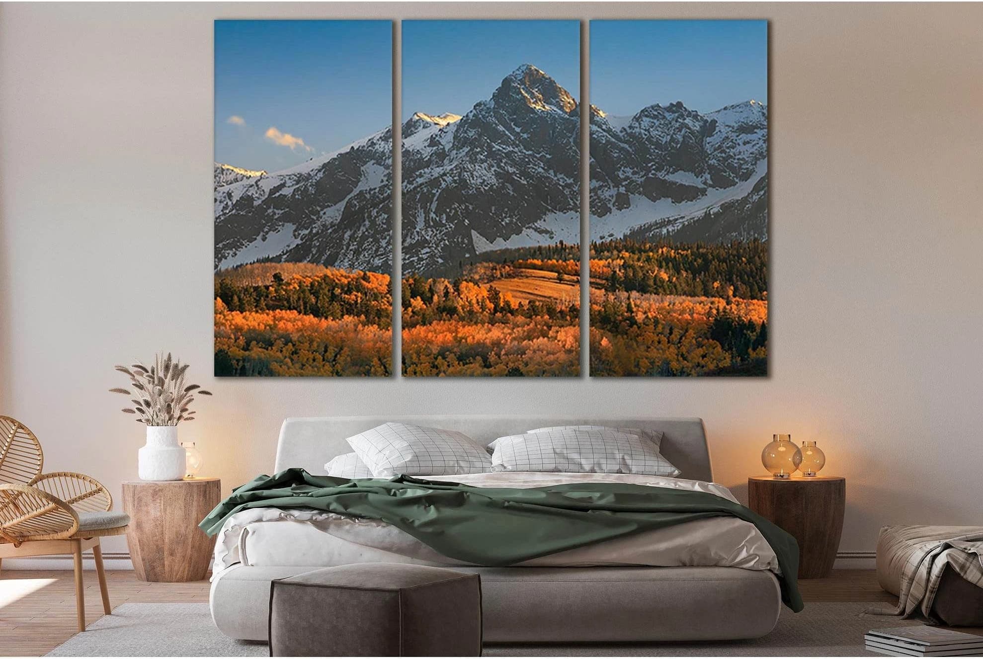 Mountains Autumn Sunrise Forest №SL245 Ready to Hang Canvas Print - Zellart Canvas Prints 0new, ALL_Products, SUNRISE & SUNSET WALL ART