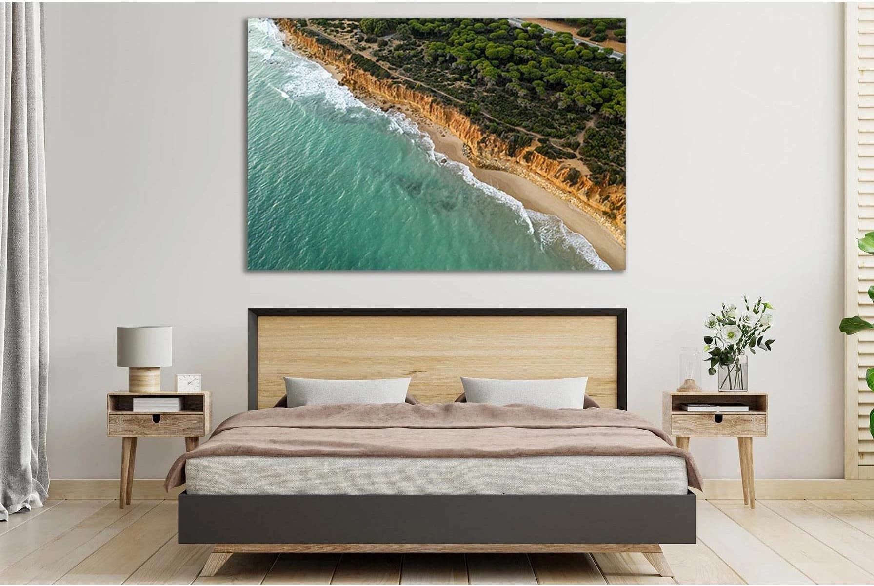Moving Waves Towards The Shore №SL140 Ready to Hang Canvas Print - Zellart Canvas Prints 0new, ALL_Products, Beach Ocean & Waves