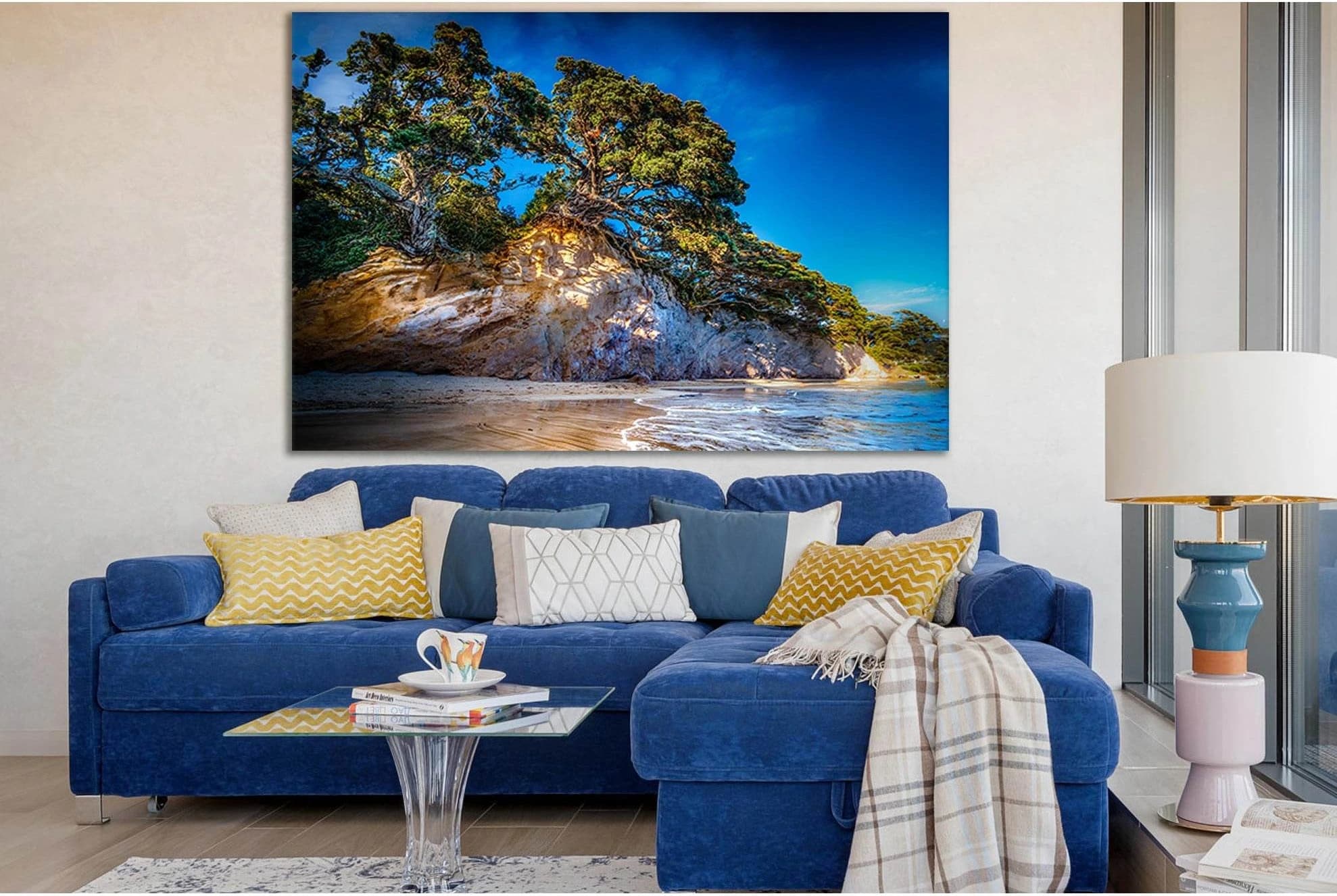 New Zealand Pine Coast №SL1064 Ready to Hang Canvas Print - Zellart Canvas Prints 0new, ALL_Products, Trees Wall Art