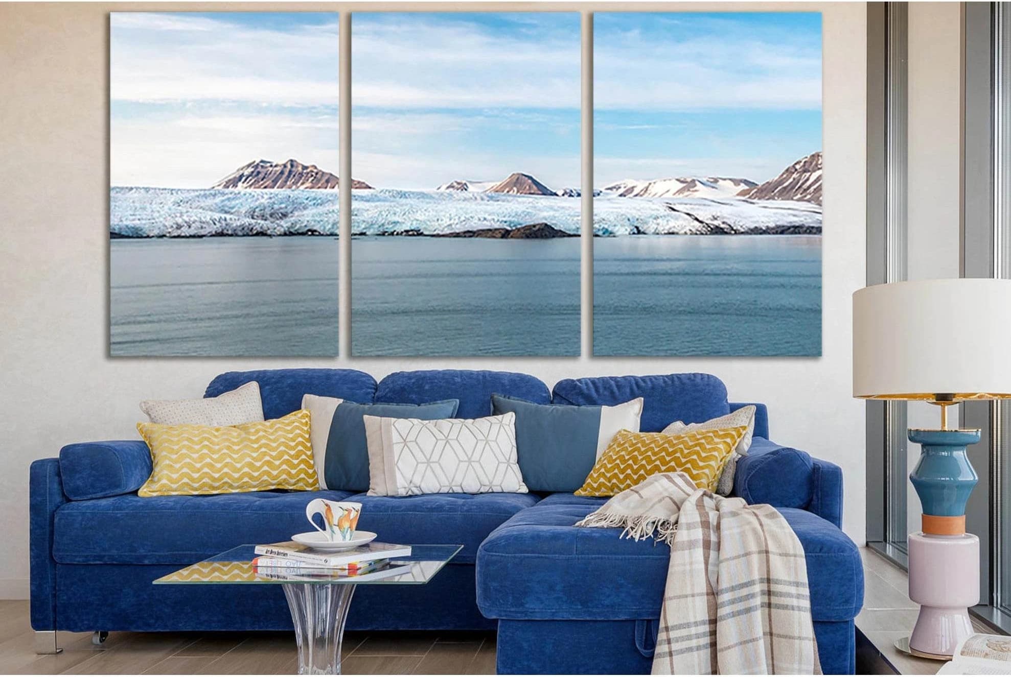 Nordenskiöld Glacier At Pyramiden On Svalbard №SL1340 Ready to Hang Canvas Print - Zellart Canvas Prints 0new, ALL_Products, Glacials