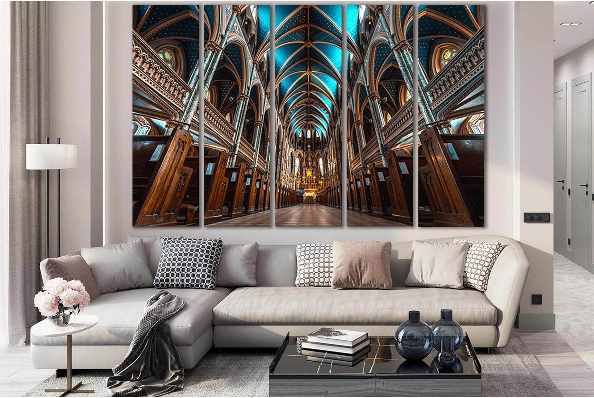 Notre Dame Cathedral Ottawa №SL1398 Ready to Hang Canvas Print - Zellart Canvas Prints 0new, ALL_Products, Architecture